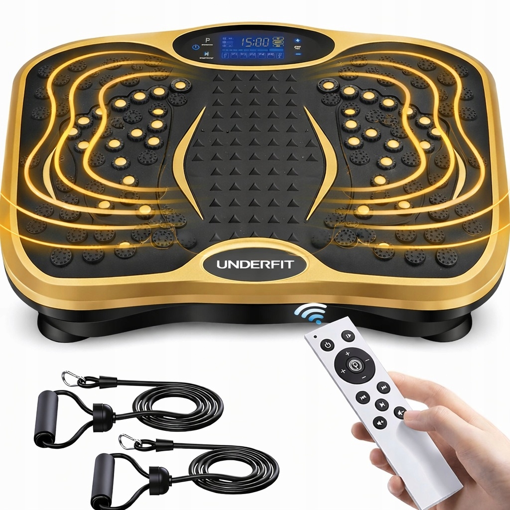 Platforma wibracyjna Underfit Gold masaż Bluetooth głośnik fitness