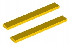

Lego płytka gładka 1x8 żółta 2 szt. 4162 Nowa