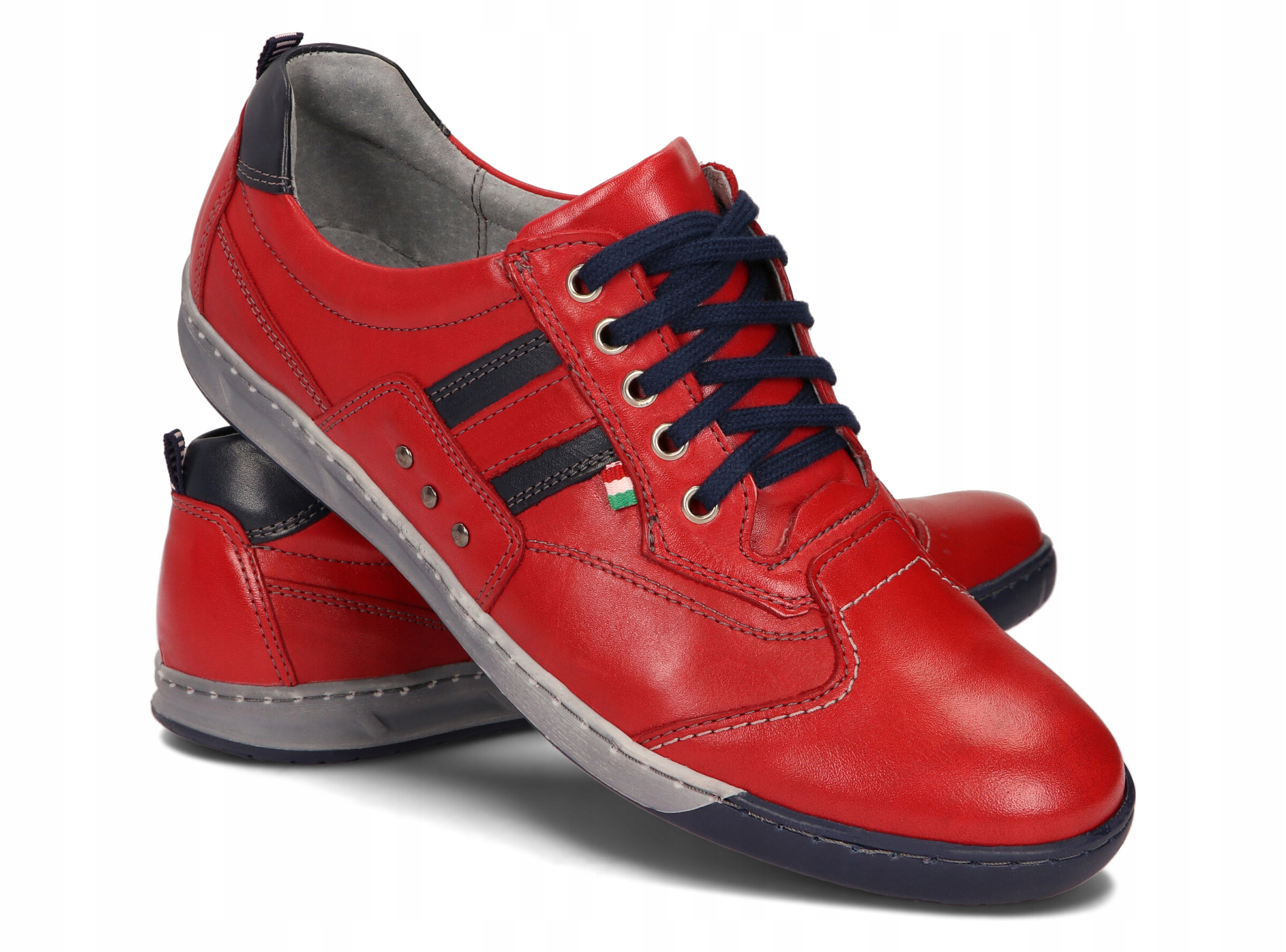 

Buty Męskie Skóra Casual Półbuty 28 Czerwony 40