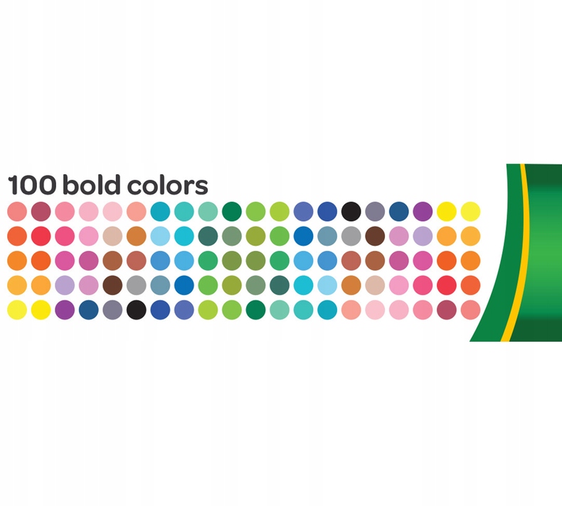 Crayola Supertips FLAMASTRY, PISAKI, MAZAKI 100 SZTUK ZMYWALNE Colouring Rodzaj pisaki
