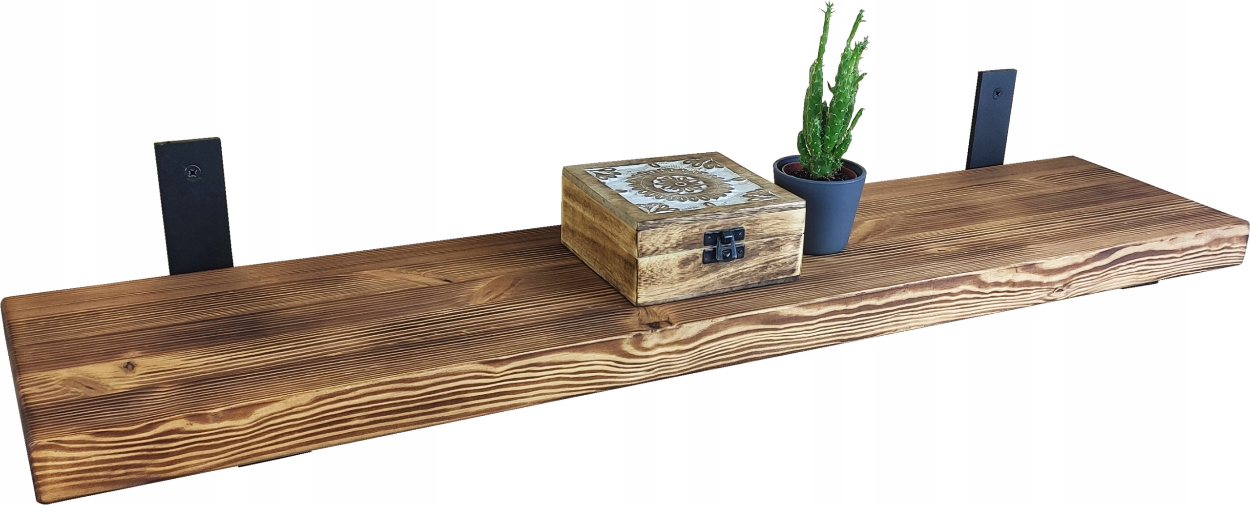 Hrubá nástenná závesná polica Loft 40 cm x 30 cm, industriálna