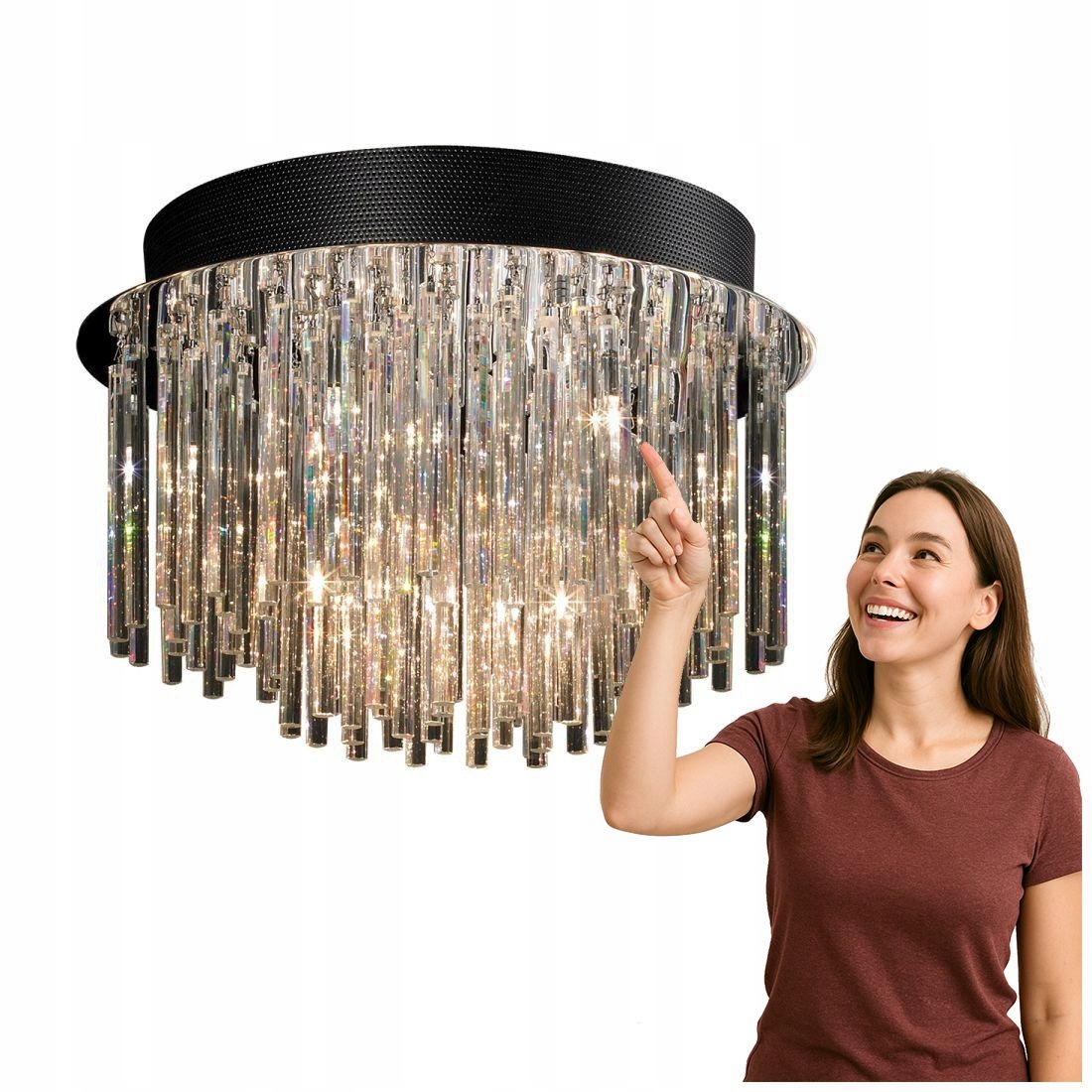 Luster Spillo glamour kryštál chróm 10xG4 Italux