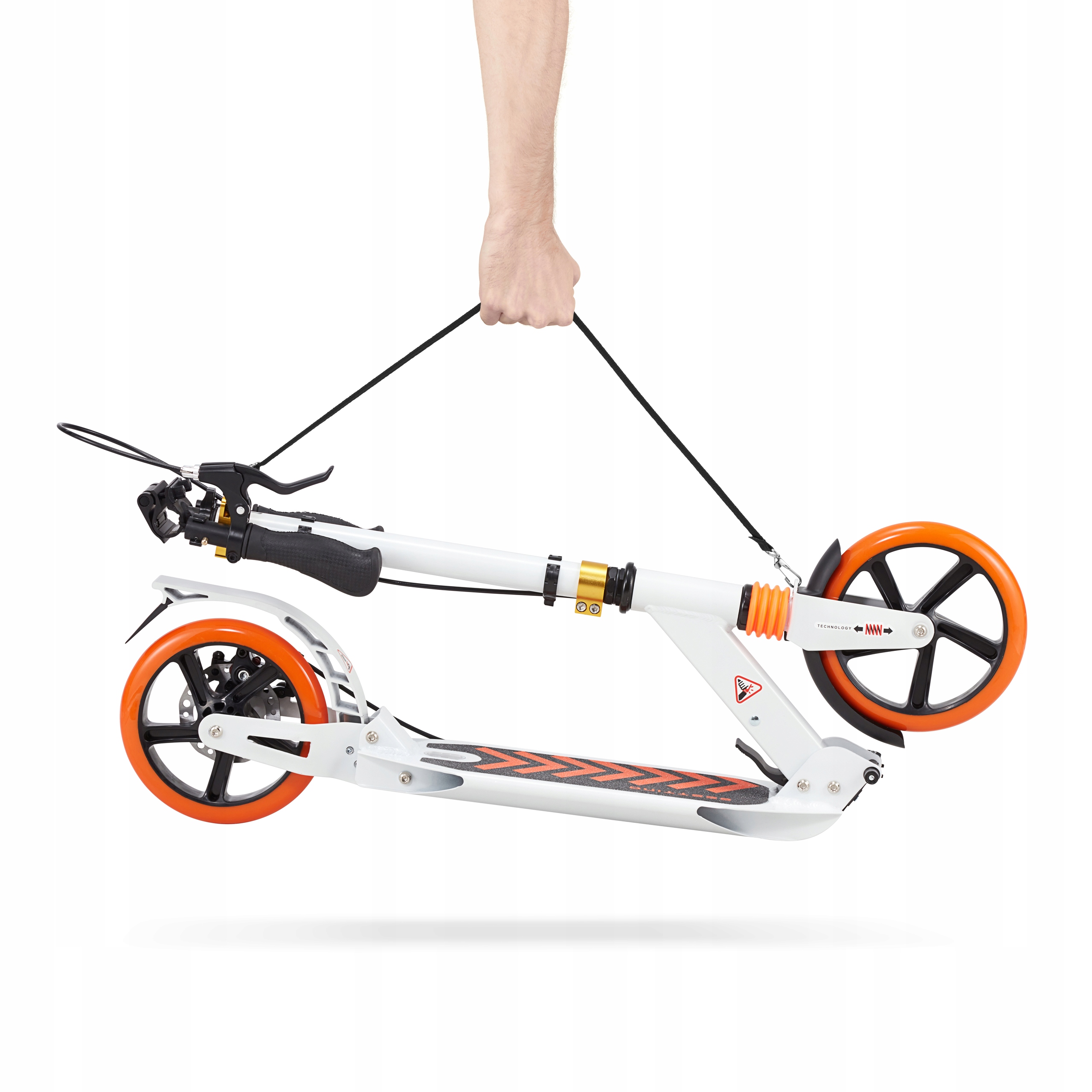 Duża Składana Hulajnoga Miejska Sesttino SHIRO Hamulec tarczowy AMORTYZACJA Hamulec tak