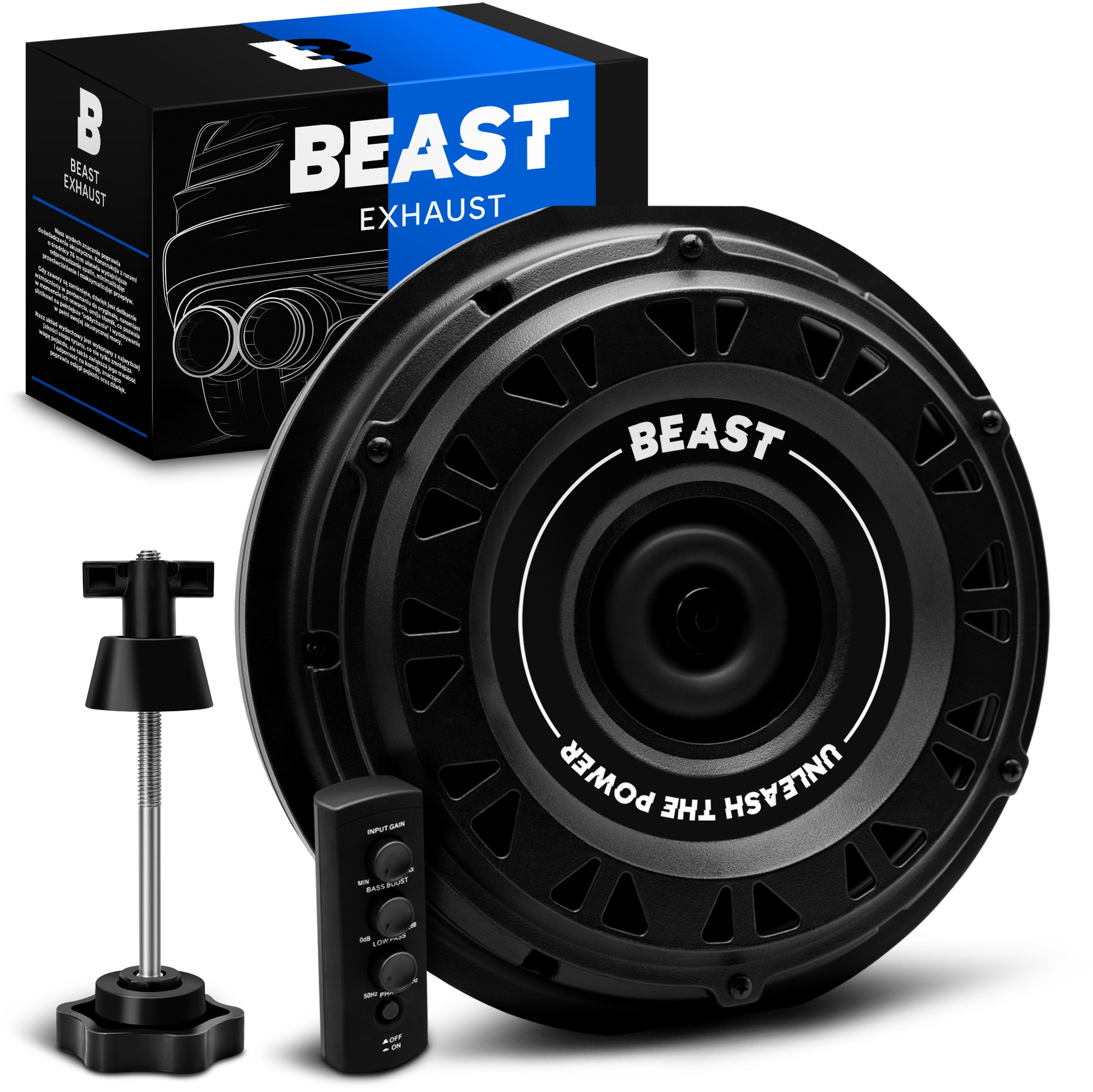 Subwoofer Aktywny Głośnik Audio BassWheel Beast 300W Koło Zapasowe Pilot
