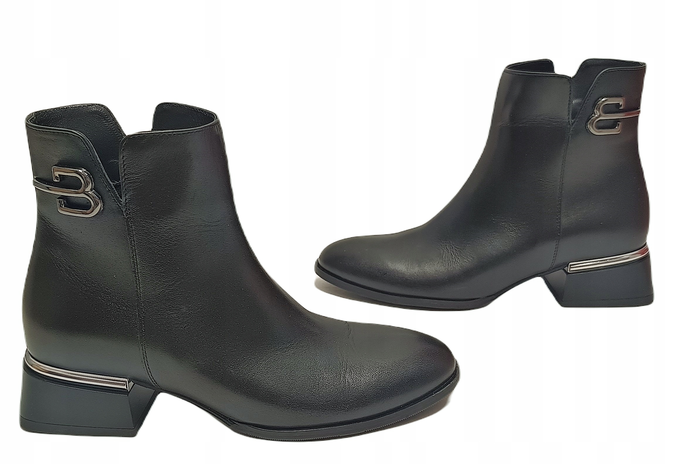 Elegantní kotníkové boty Bioeco by Arka 7872 černá r39