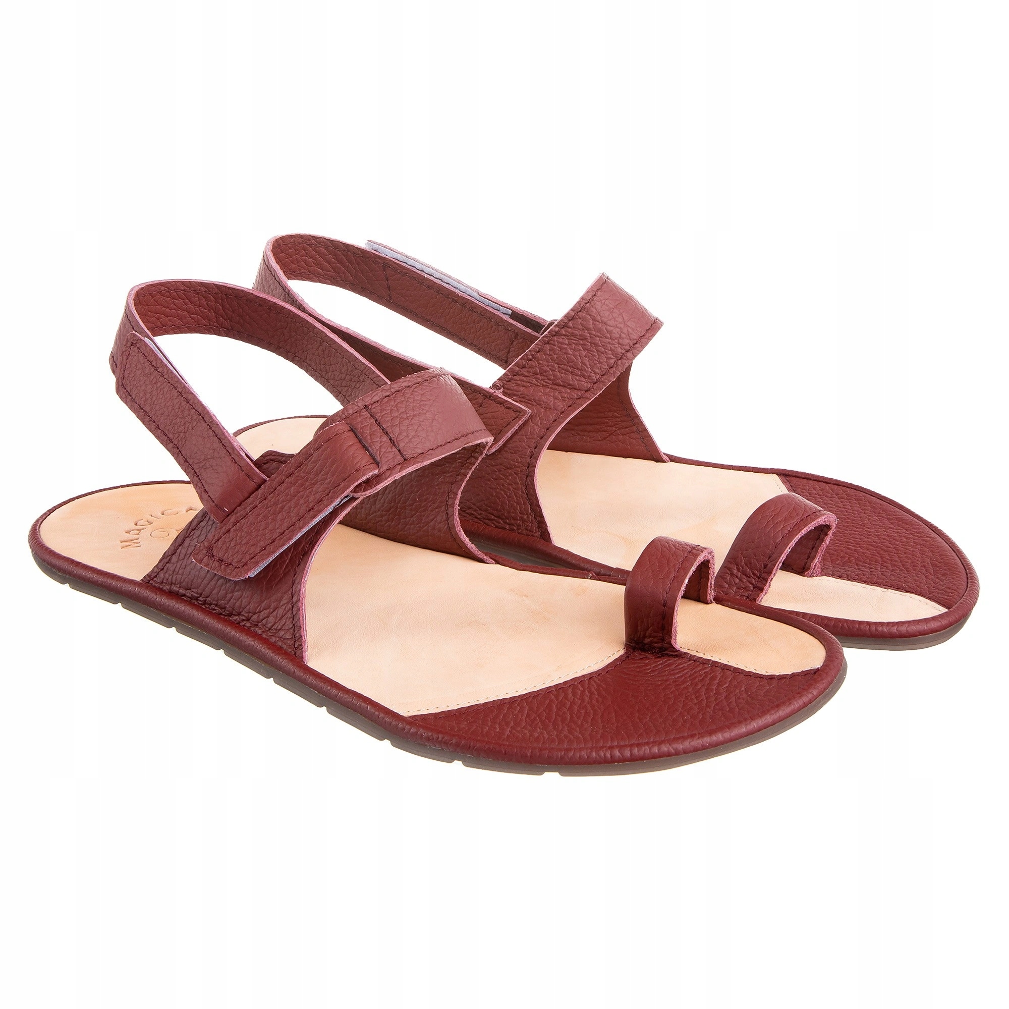 Damskie sandały barefoot Aurora Burgundy minimalistyczne Magical Shoes 41