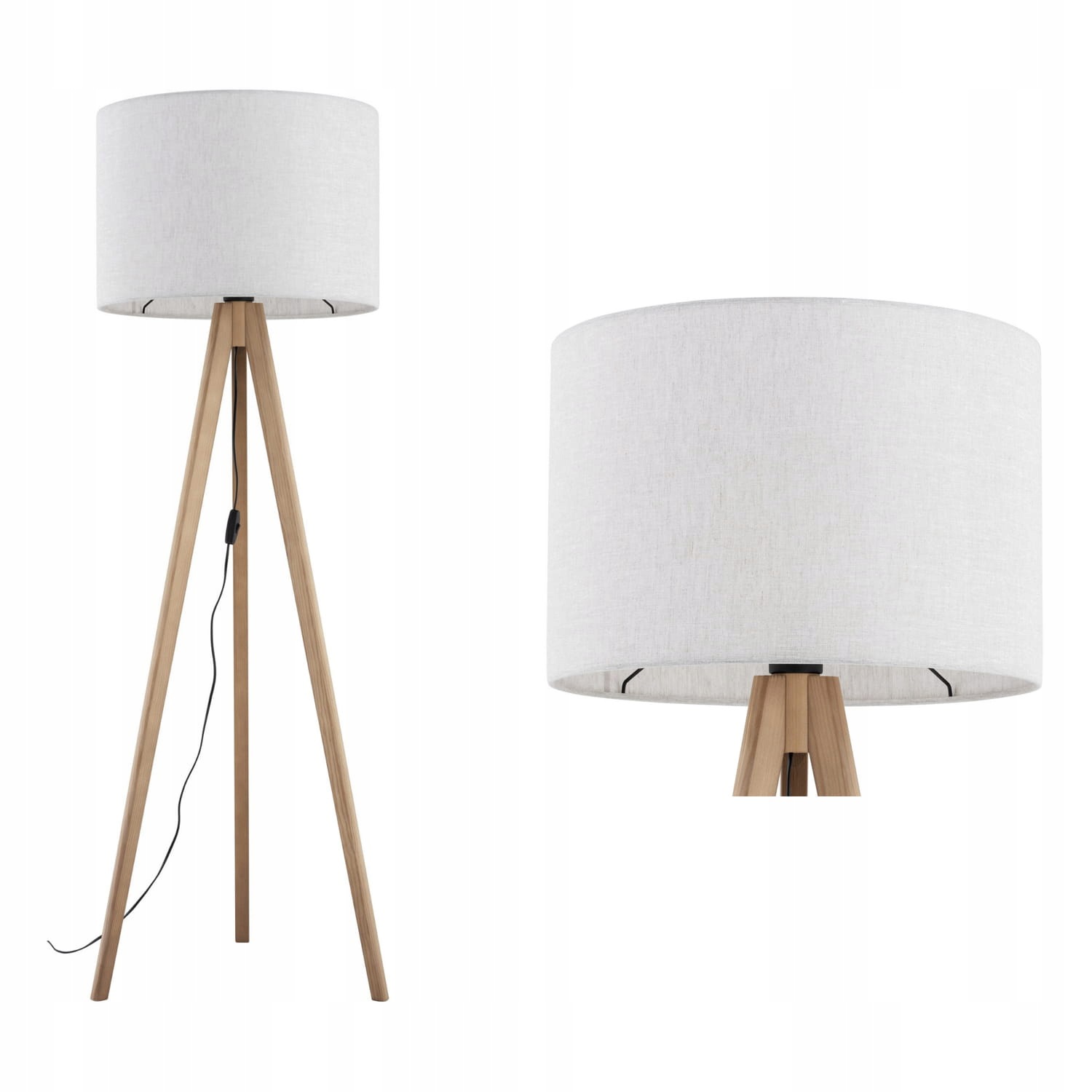 Lampa podłogowa na drewnianym trójnogu Grand 16007 Tk Lighting