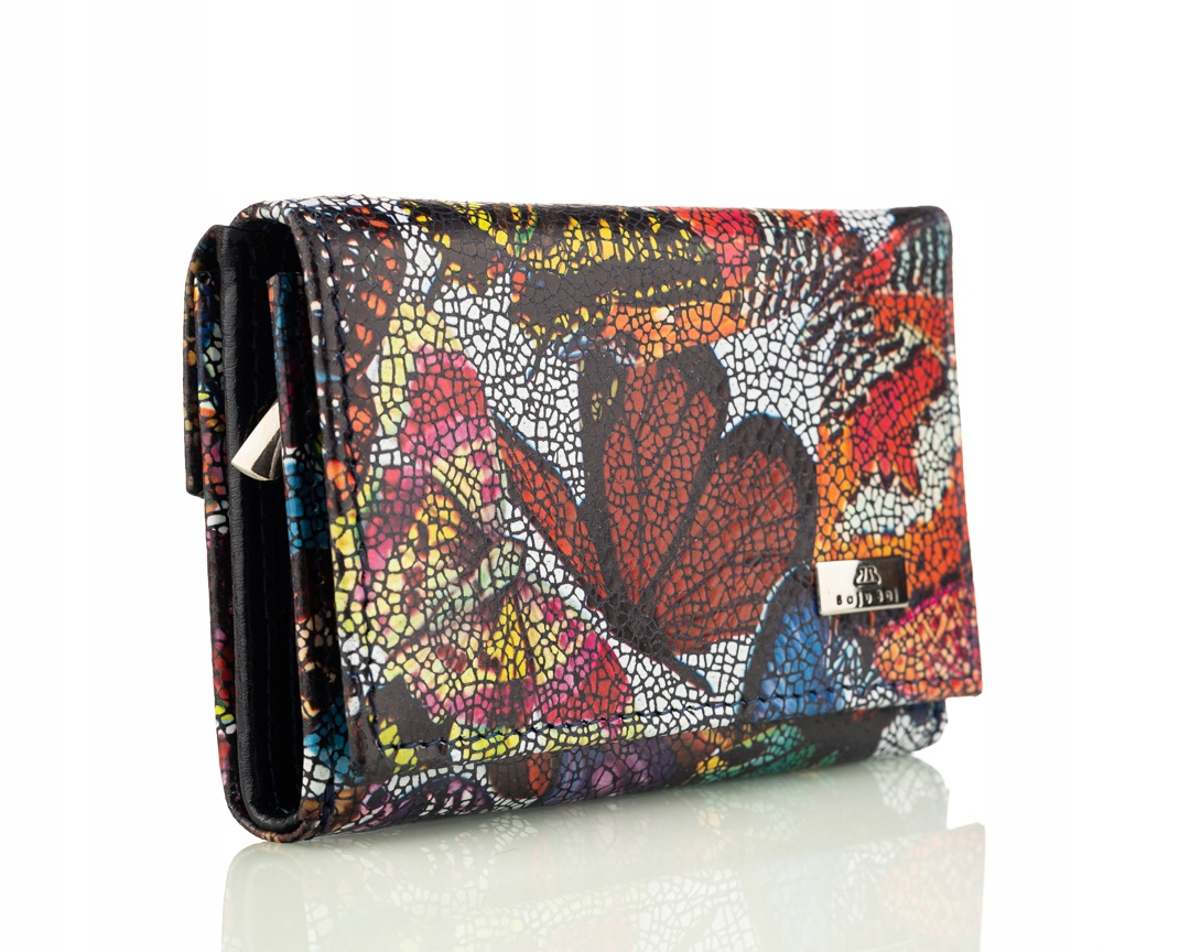 Dámská kožená peněženka s oboustranným zipem, polský