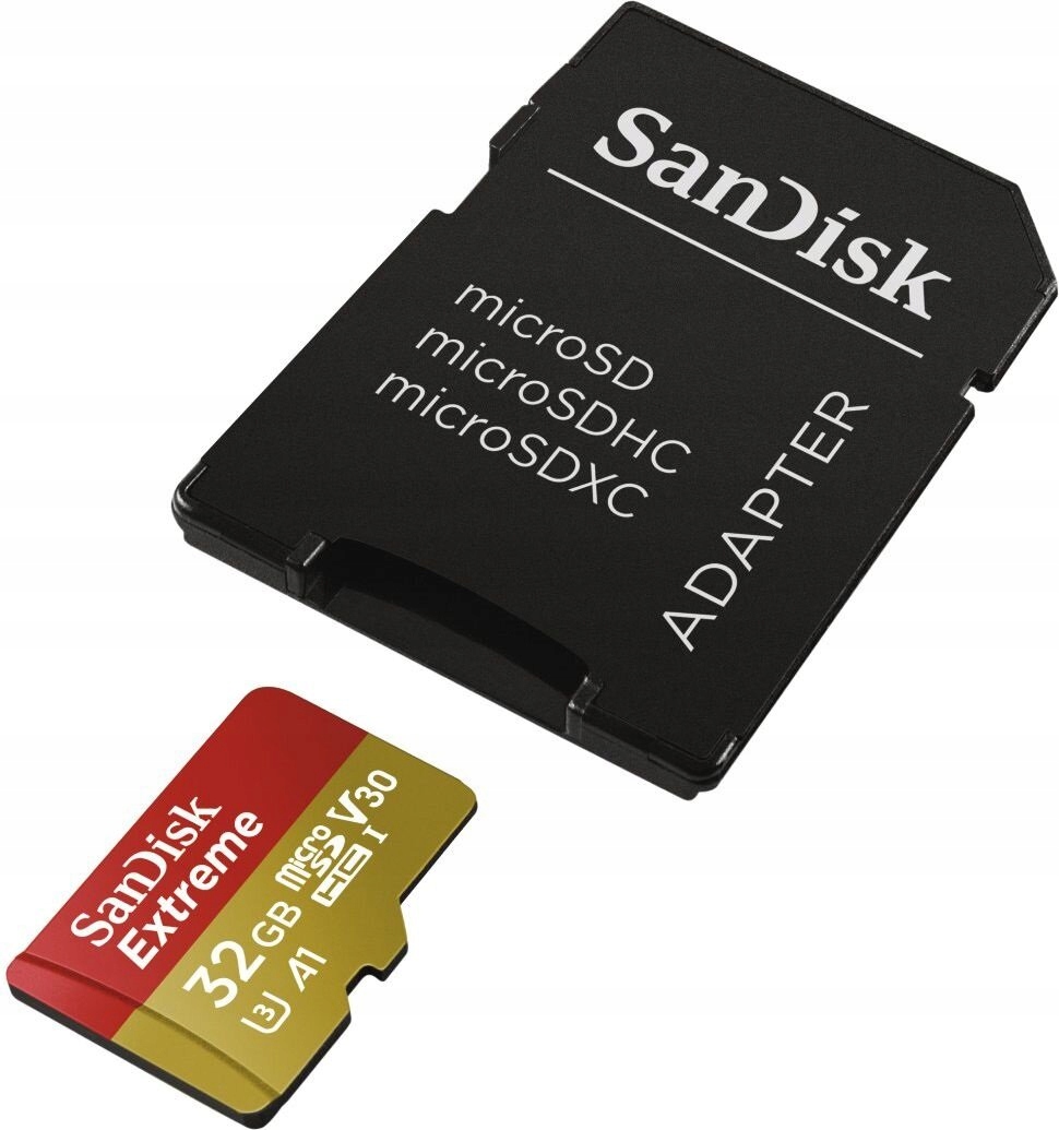 Karta pamięci SANDISK Extreme microSDHC 32GB Pojemność karty 32 GB