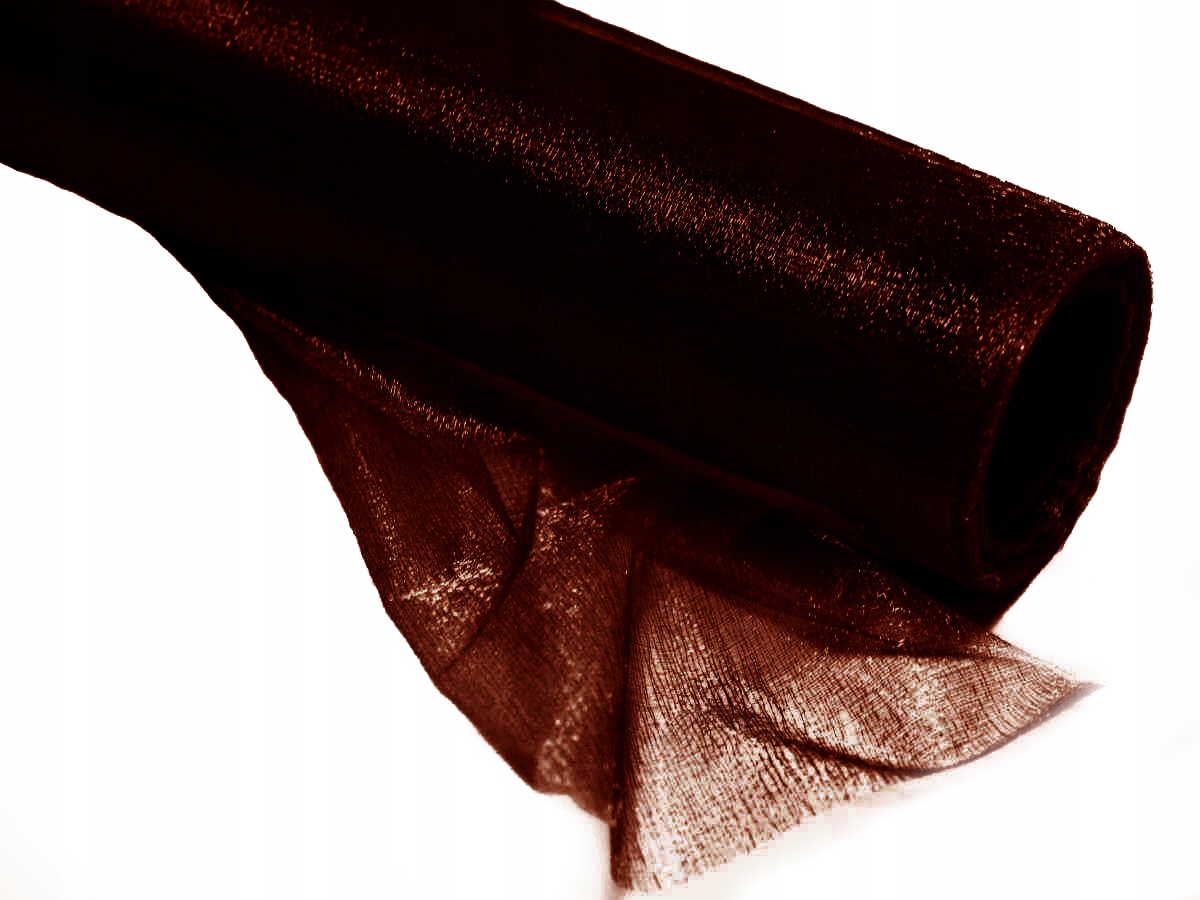 

Organza tiul na rolce ślub wesele 38cm Brązowa