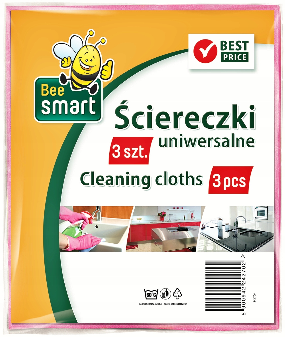 

Sciereczki Kuchenne Uniwersalne Bee Smart 3 szt