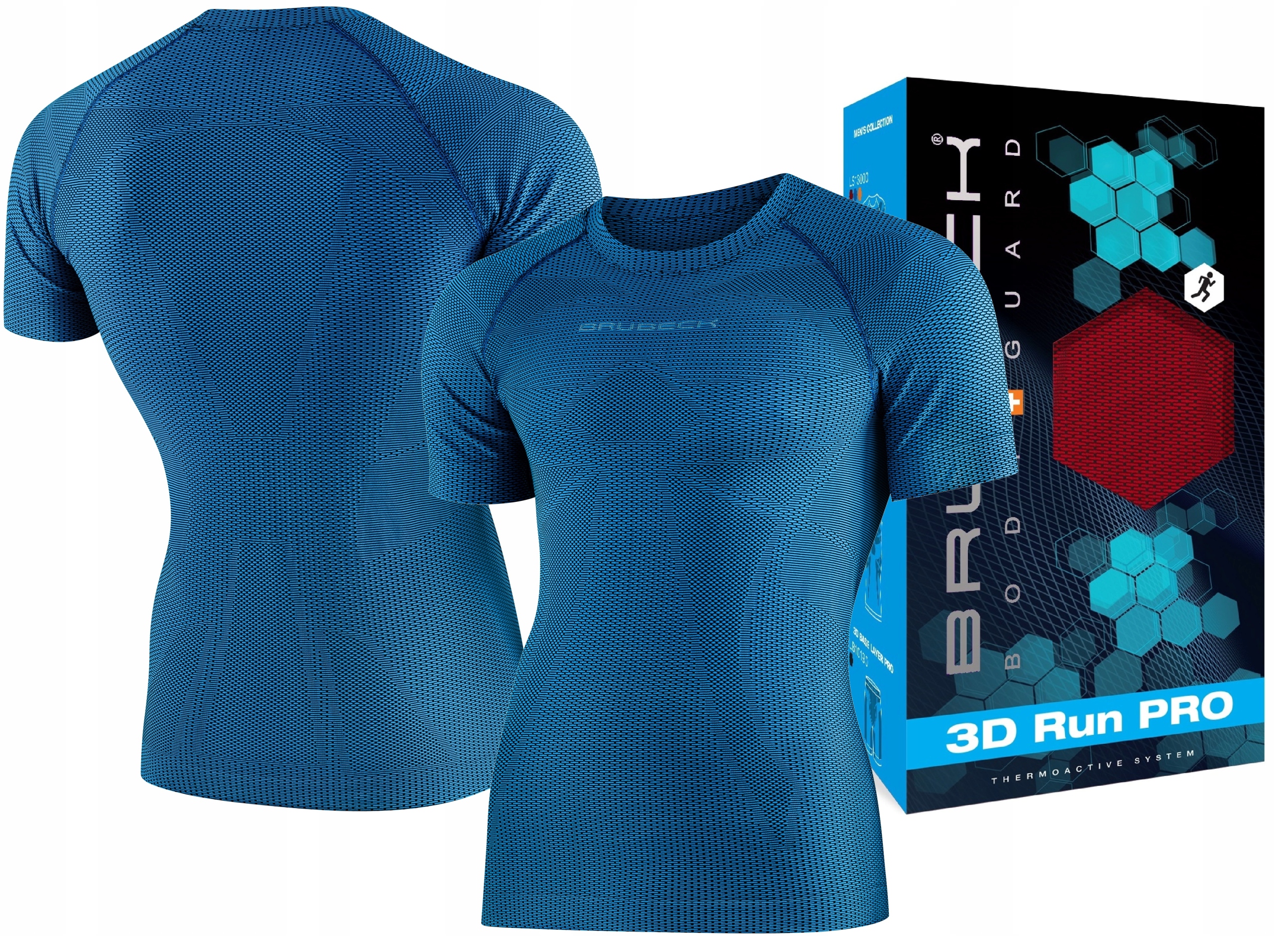 Męska Koszulka T-shirt Brubeck 3D Pro Do Fitnessu Siłownię Do Biegania -XL