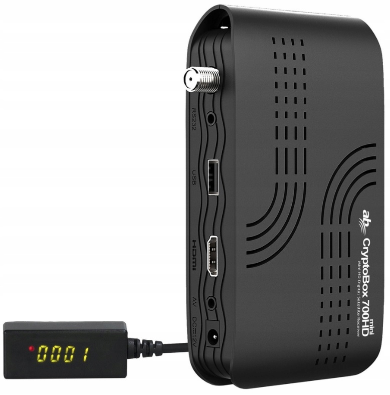 Tuner CryptoBox AB 700HD MINI DVB-S2 H.265 IPTV, iOS i Android, Nagrywanie