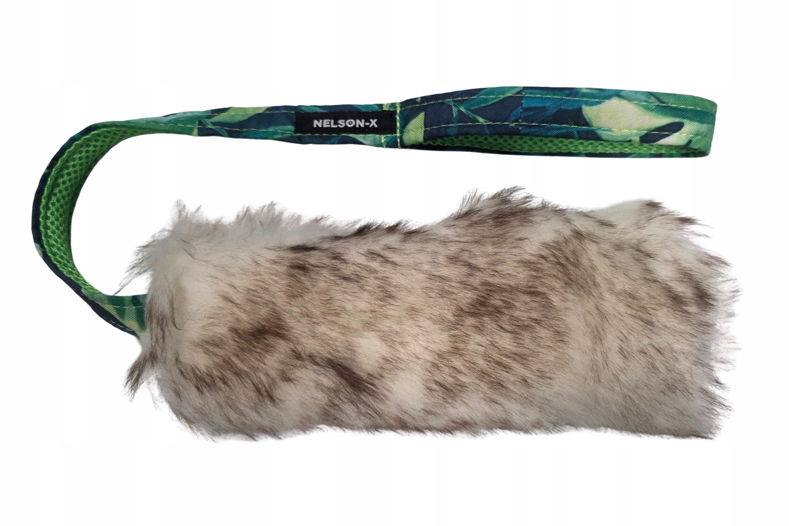 Levně Přetahovadlo Pro Psa Z Ovce Krátká Rukojeť Nelson-x Floral 30 CM Rukojeť 50 CM