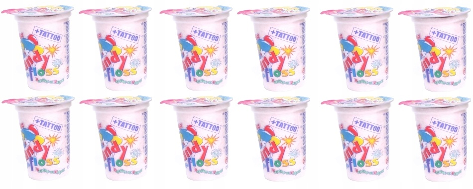 Levně 12 x 20 g Candy Floss Cukrová vata hrnek Karton