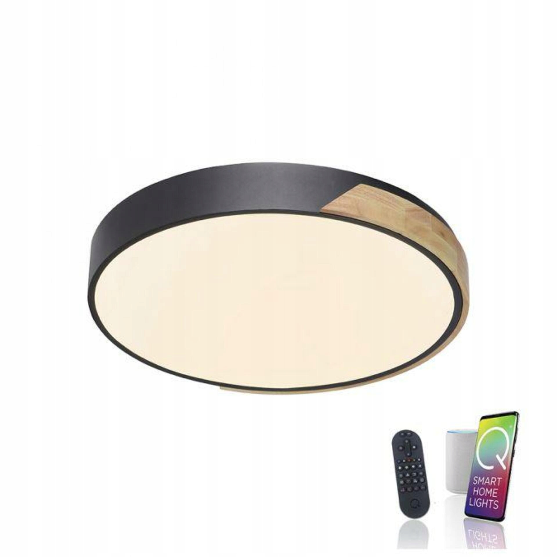 Paul Neuhaus Q-bila Led stropné svietidlo Smart Home, dub, ZigBee, 40 W, stm