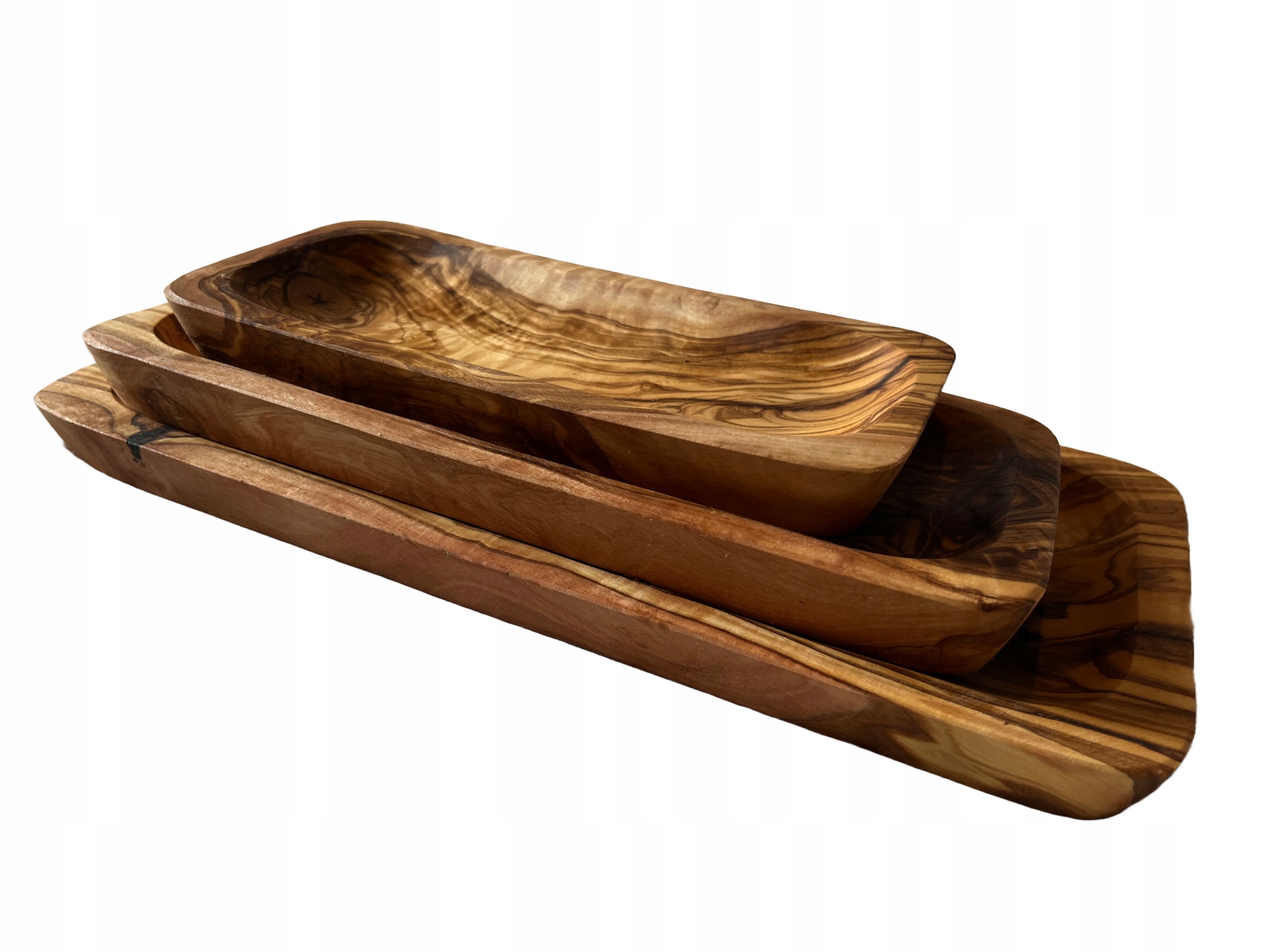 Sada 3 Talířků Podtácky Olivové Dřevo@orient@@maroko@@ruční Práce@