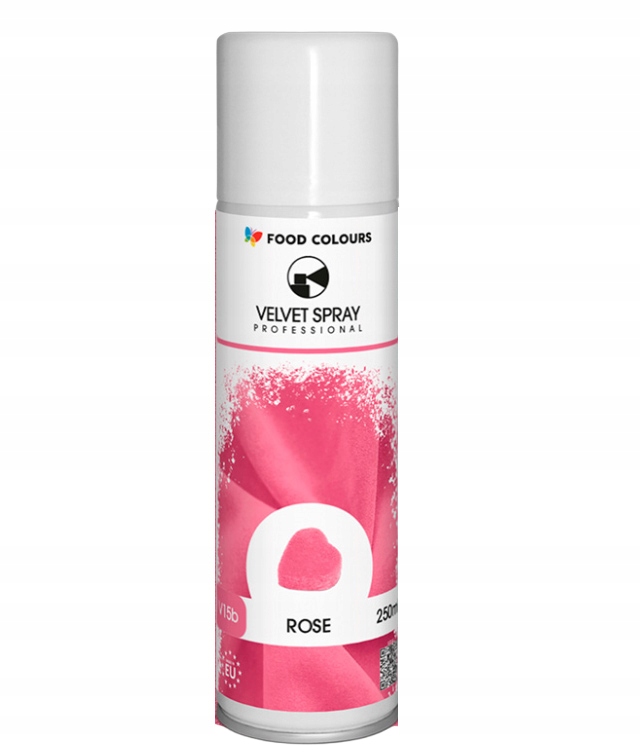 Levně Semiš Velvet Barvivo ve spreji dekorace dort 250 ml 1 ks Růžová