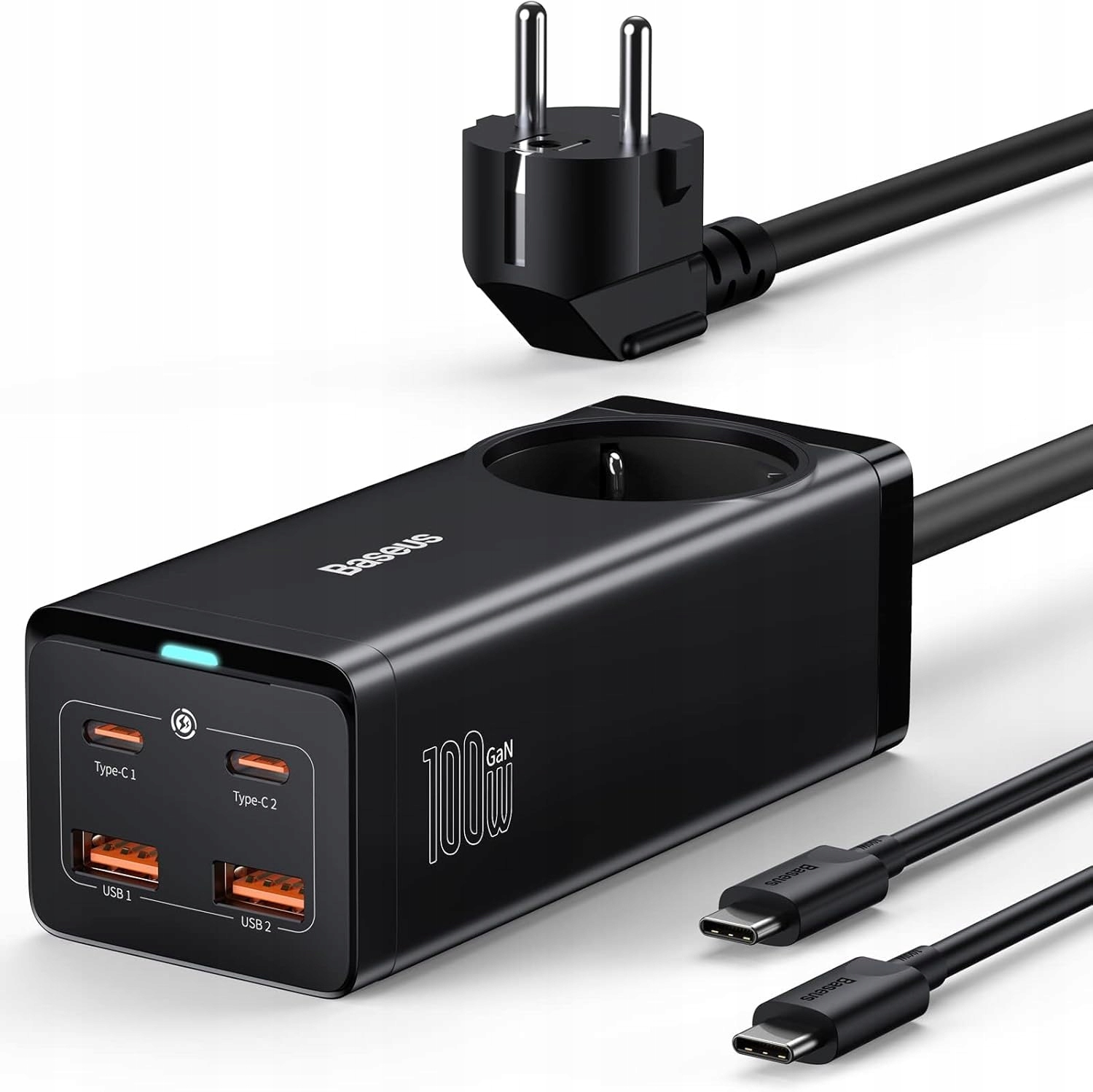 Baseus Nabíjačka 100 W S Konektorom Ac, 2 X Usb, 2 X Usb C, GAN3 Powercombo