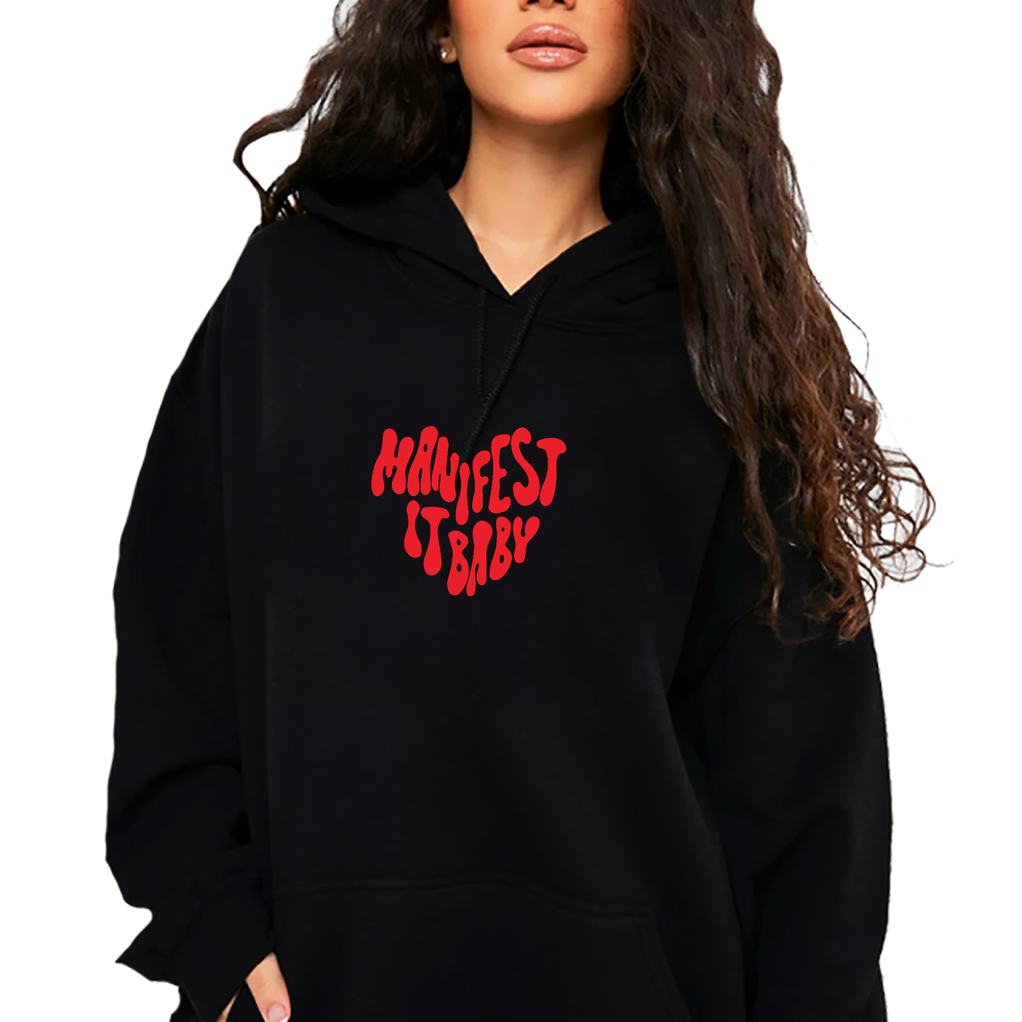 Mikina S Kapucí Bavlněná mikina Módní Manifest It Baby Vel XXL