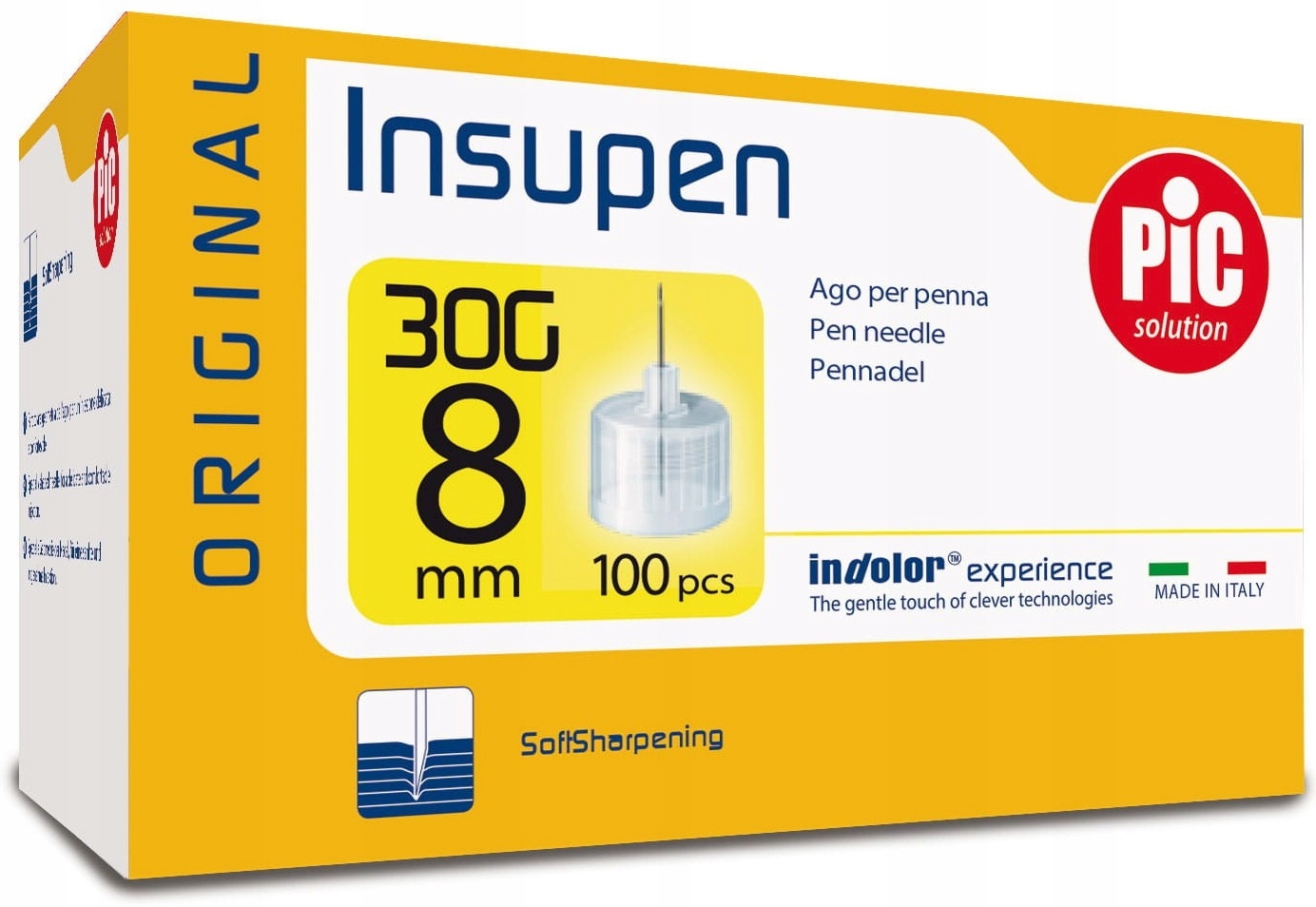 

Igły do penów PiC Insupen 30G x 8 mm 100 sztuk