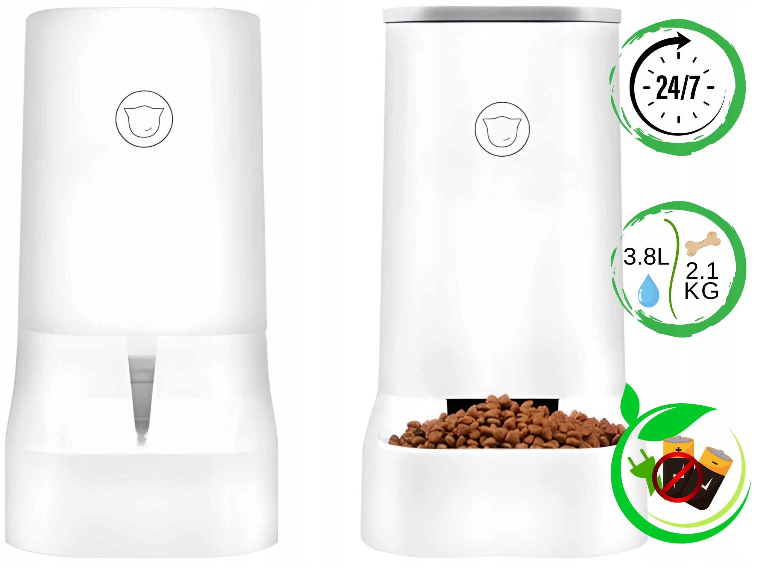 Levně Inteligentní dávkovač krmiva a vody pro psa/kočku Automat pro zvířata Sada