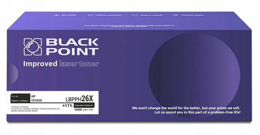 Toner Black Point LBPPH26X Hp CF226X czarny (black) 10000str