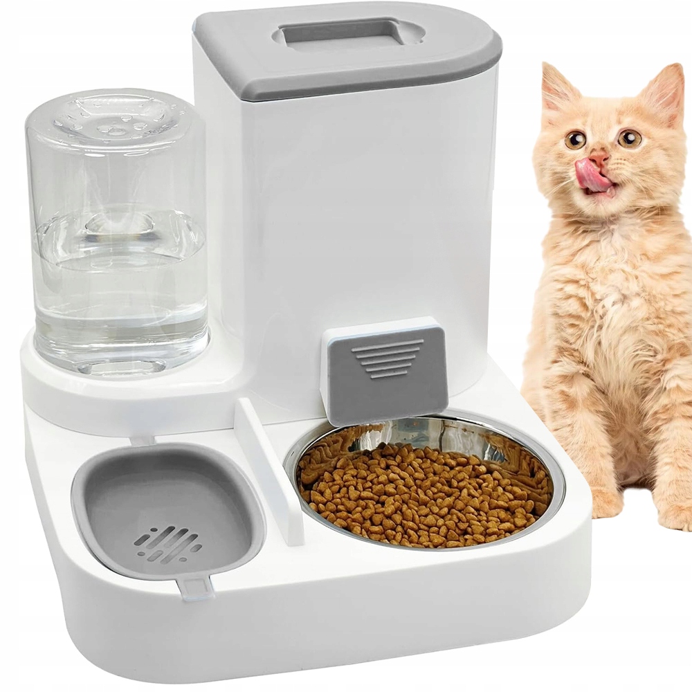 Levně Výdejník Vody A Krmiva Miska Pro Kočky A Psa Dávkovač 2V1 Napáječka