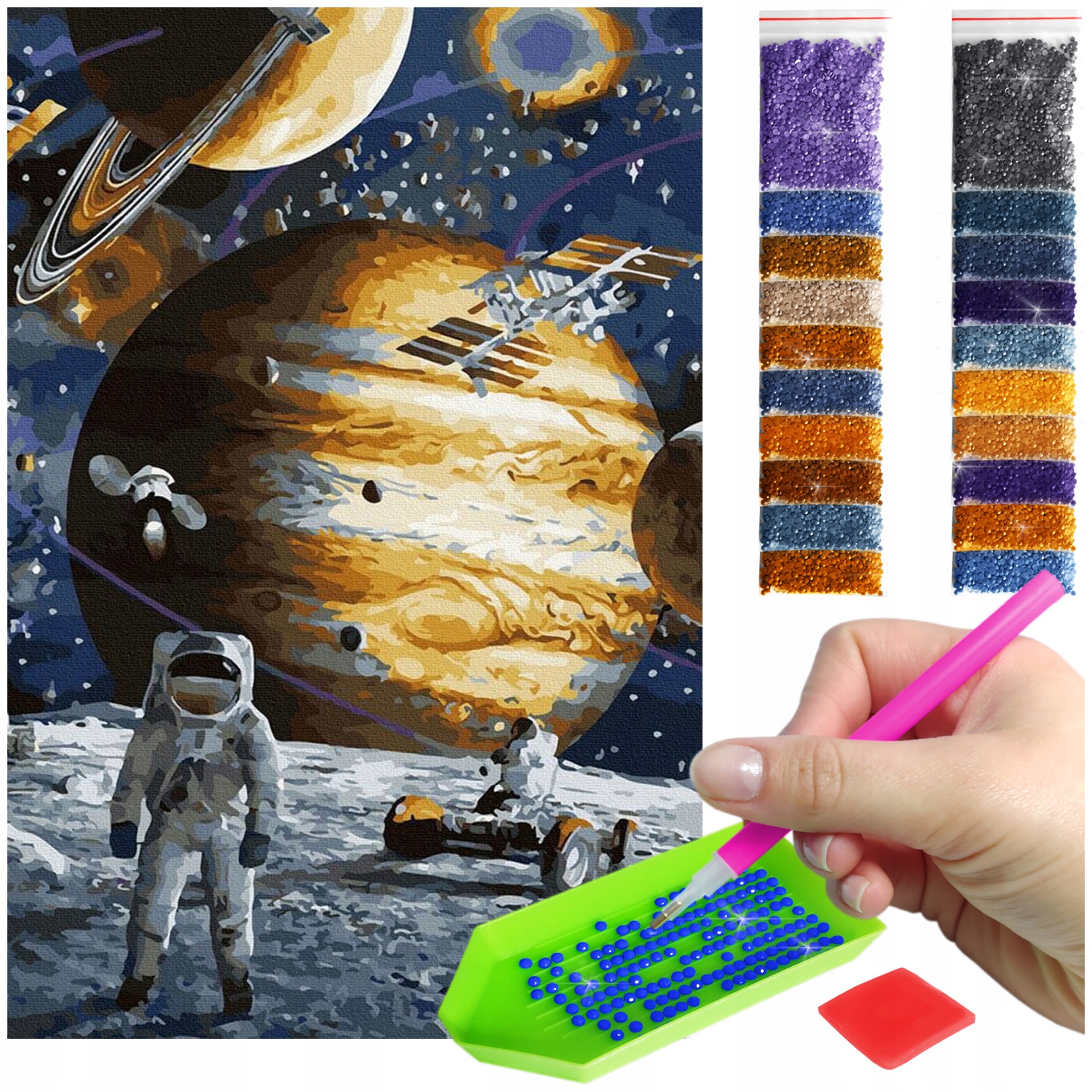 Haft Diamentový Velký 60x40cm Diamond Painting Mozaika Diamentové Příslušenství