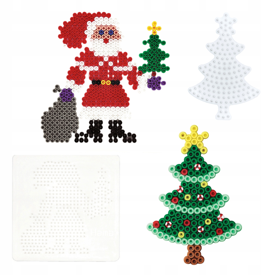 

Mikołaj Choinka koraliki do prasowania szablony