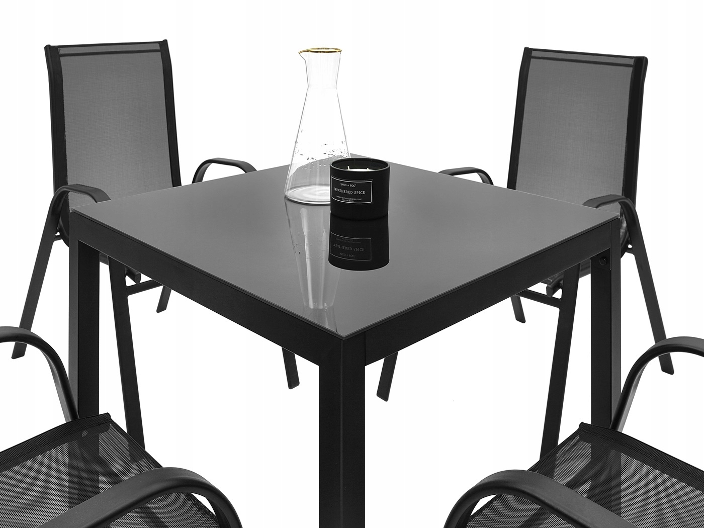 ZESTAW OGRODOWY SZKLANY STÓŁ 4K MEBLE OGRODOWE Kod producenta MEBLE OGRODOWE