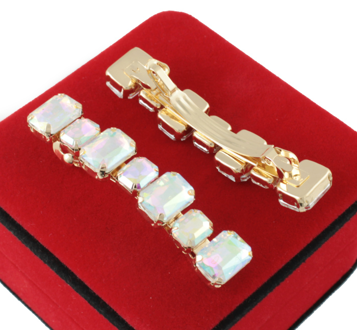 

Klamra Do Włosów Złota Automat Kryształy Opal