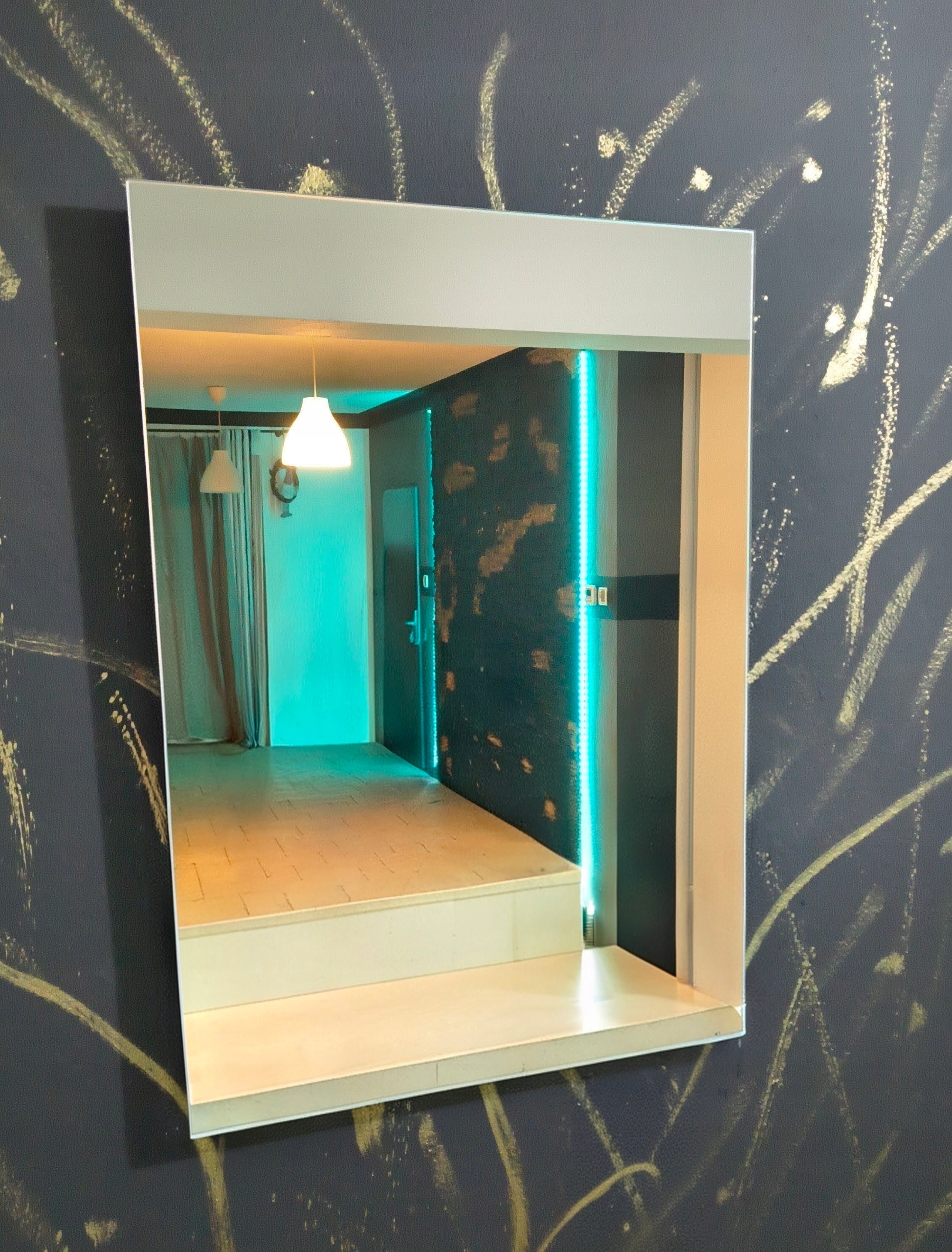 Klasické Zrcadlo Duša 80 x 80 cm Broušené Leštěné Polský výrobek