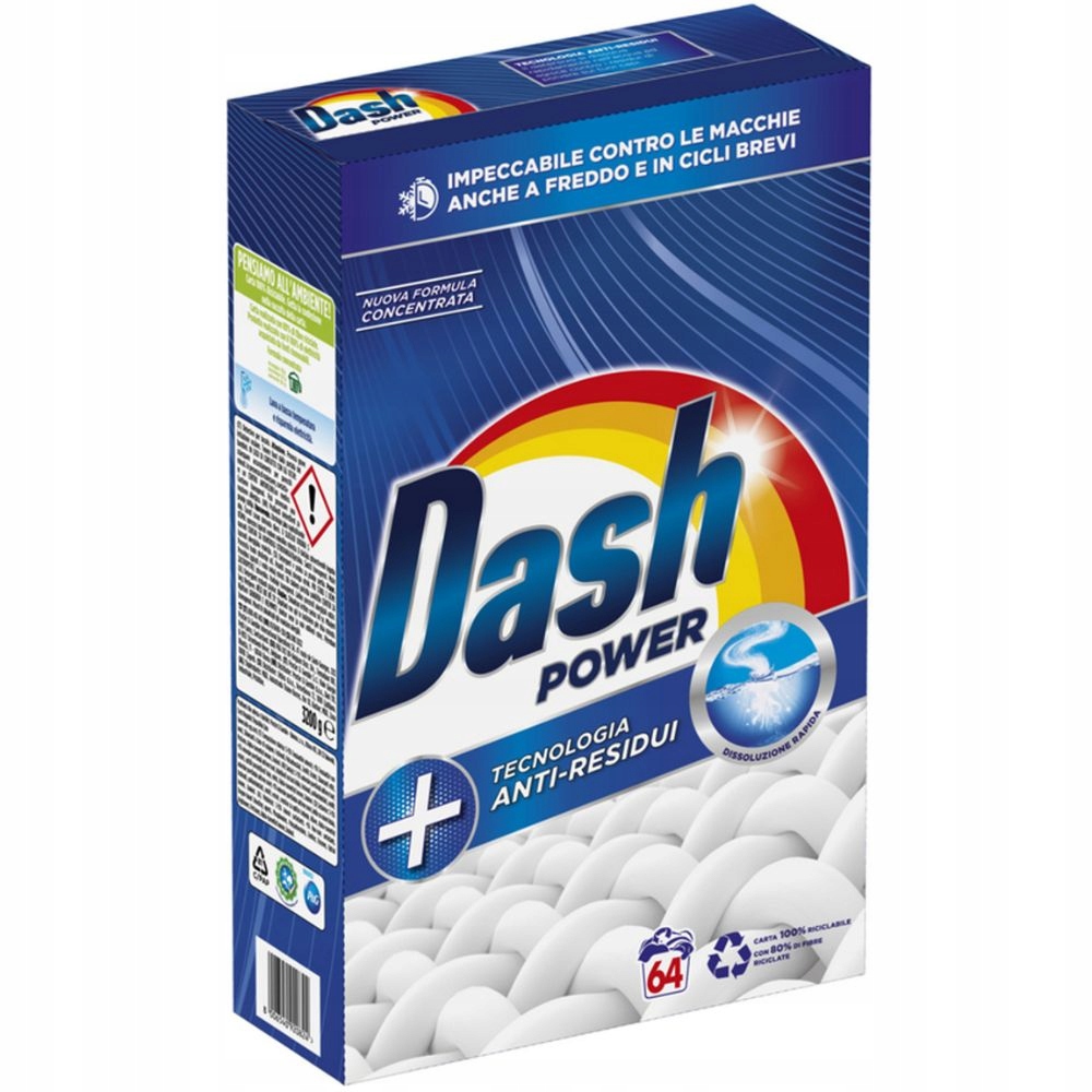 Levně Dash Power Prací prášek 3,47 kg (64 praní) – Koncentrát formule