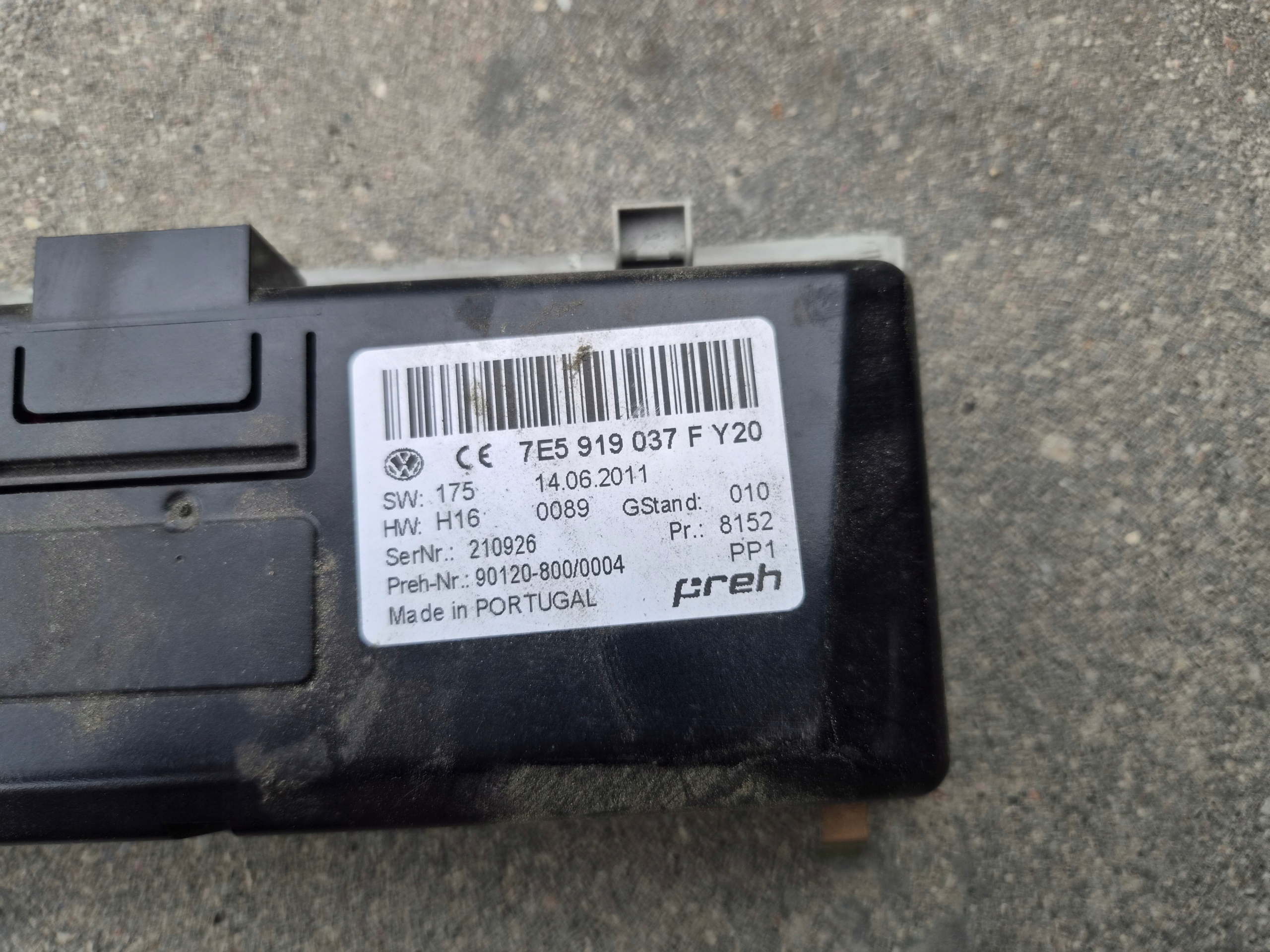 VW T5 control panel display WEBASTO suchego 7E5919037F