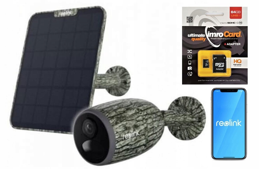 Kamera Reolink Go G330 moro 4G Lte batéria+SOLÁRNY Panel+karta 64