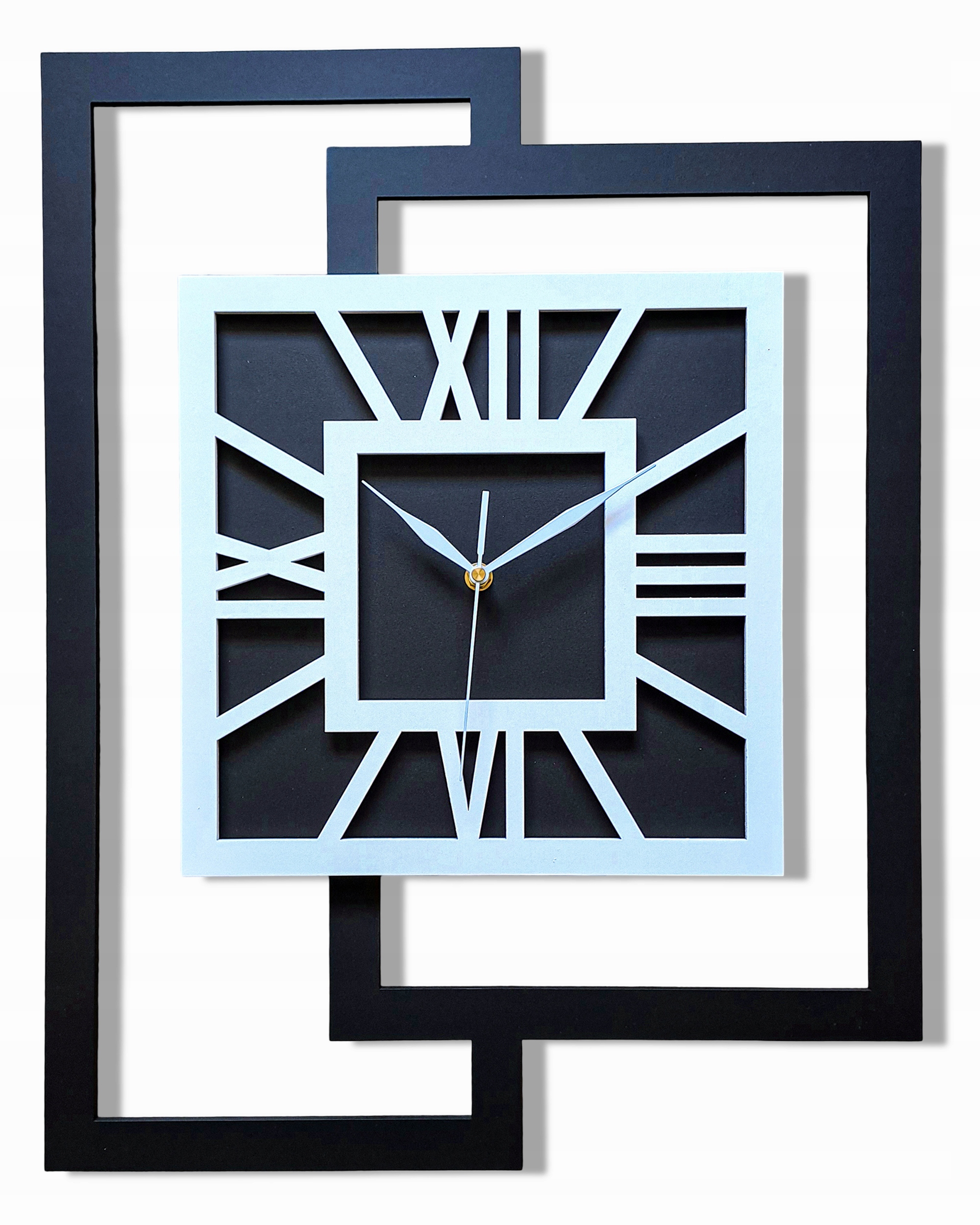 Velký, Moderní Nástěnný Hodinový Stroj Do Obývacího Pokoje, Dřevěný, Minimalistický, Tichý