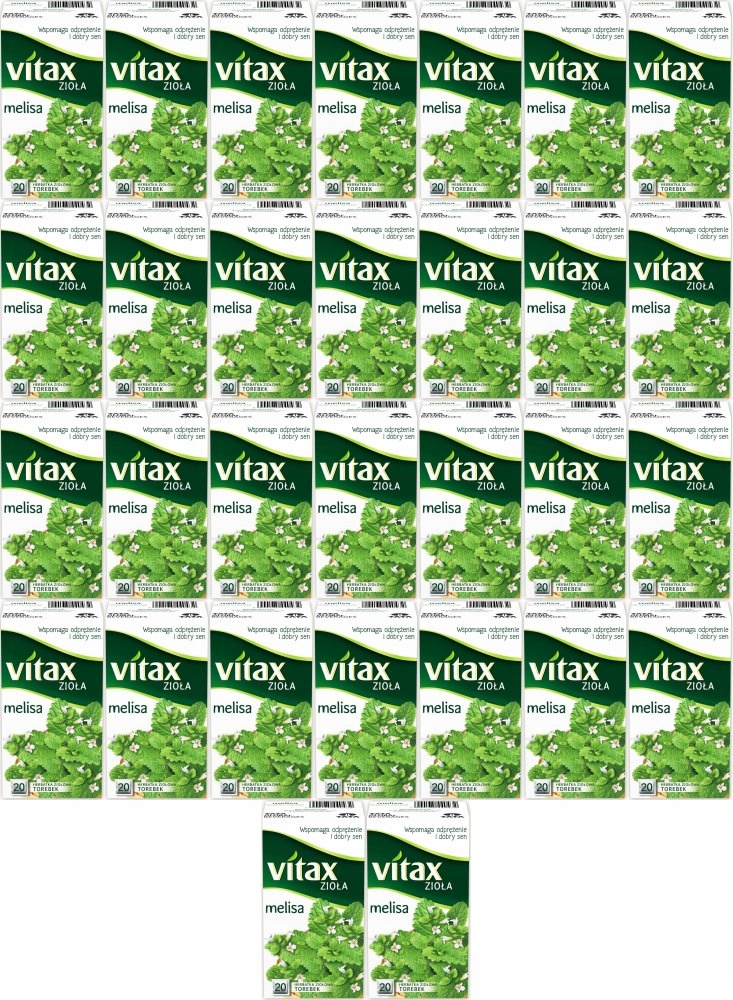Herbata ziołowa w torebkach Vitax Zioła melisa 20szt x40