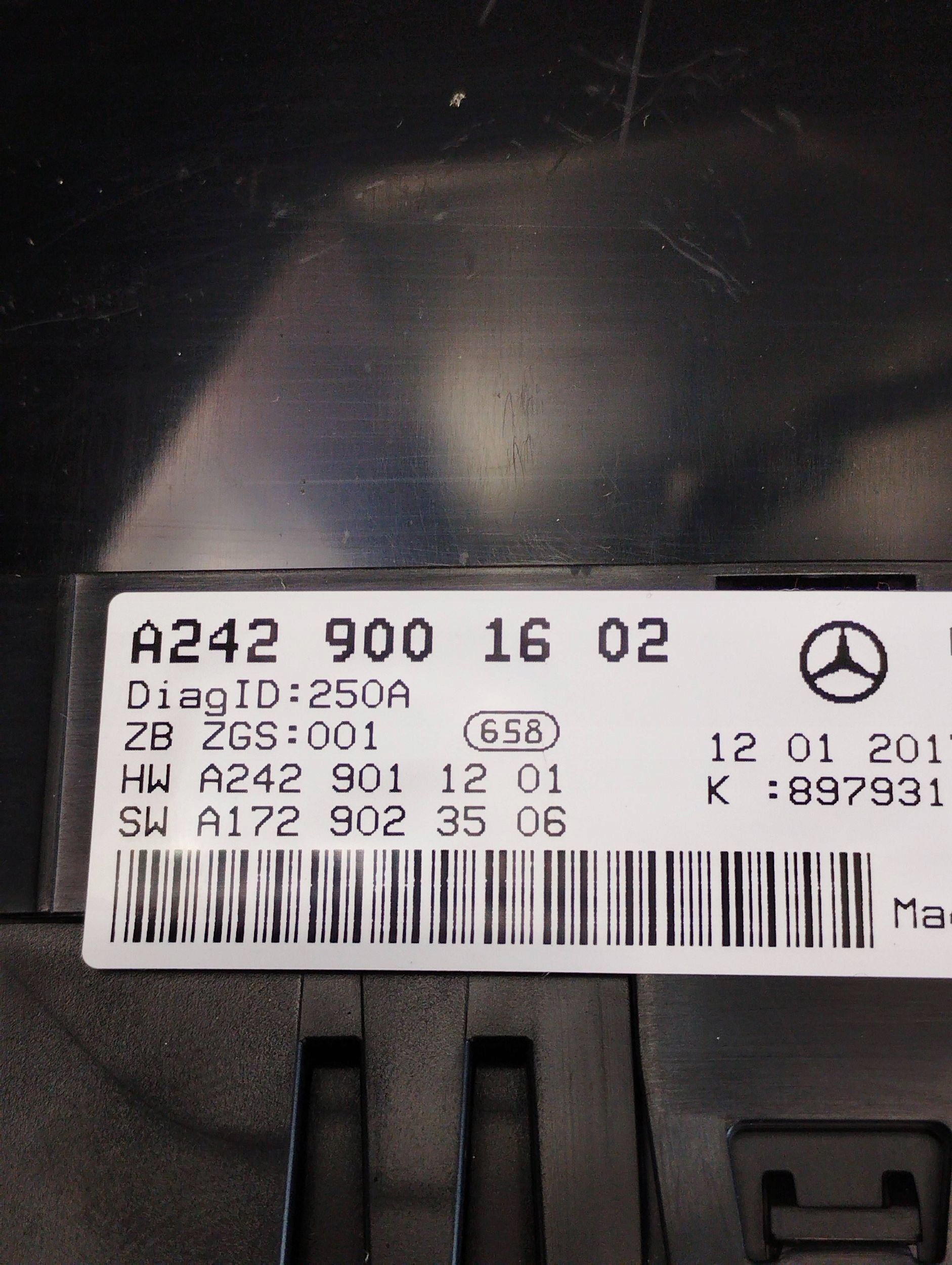 Mercedes B-KLASA W246 W242 dials dials A2429001602