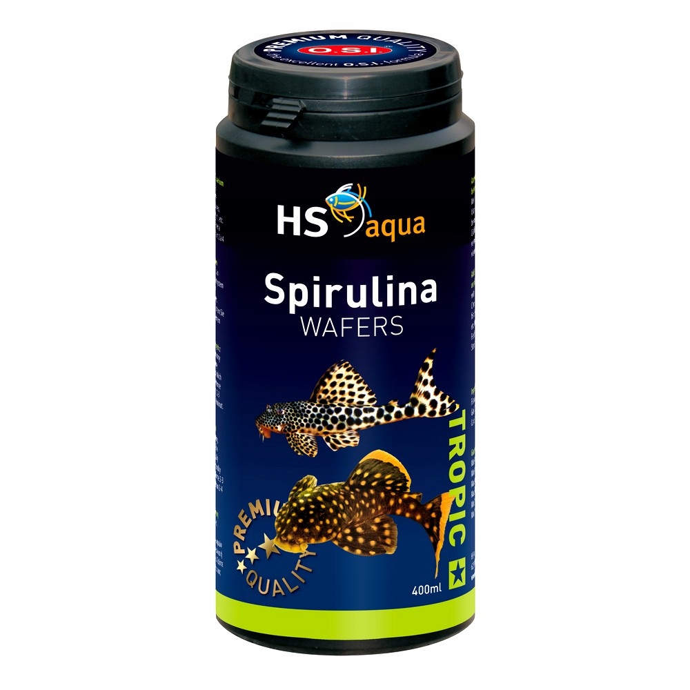 Levně Krmivo Pro Ryby Na Dně Spirulina Wafers Oplatky Tablety Pro Ryby 400 ML