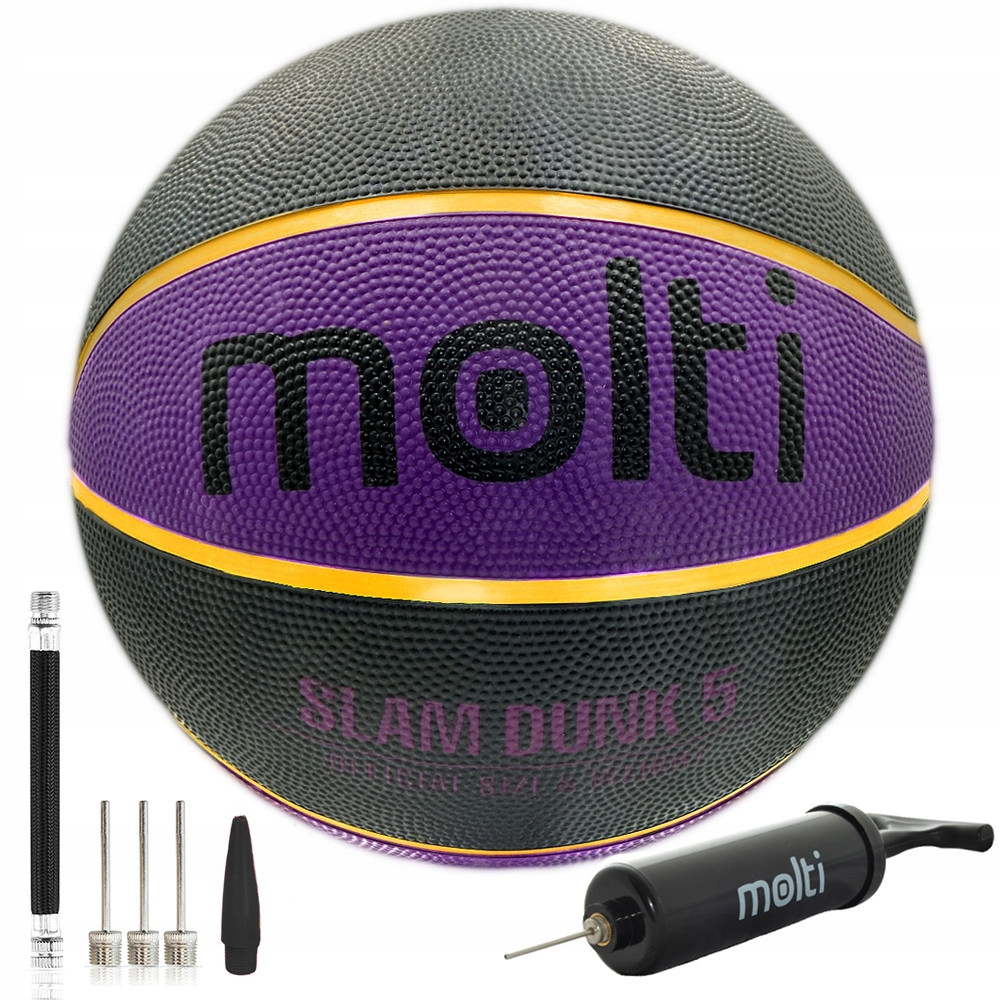 Piłka do koszykówki r.5 treningowa koszowa +pompka molti