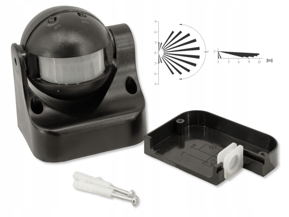 Czujnik ruchu zewnętrzny ścienny 180° IP44 EURA MD-13B7 EAN (GTIN) 5905548274782