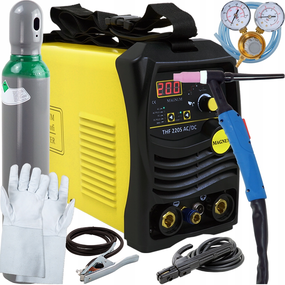 Spawarka TIG Magnum THF 200 AC DC MMA Puls zestaw 220S DO ALUMINIUM IGBT