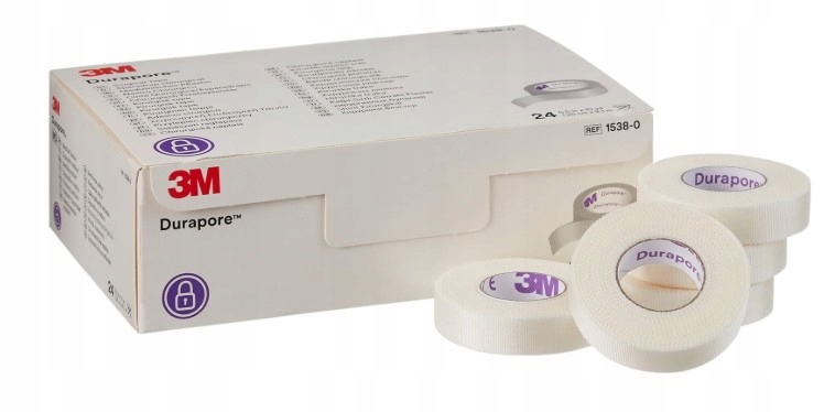 3M Durapore hedvábná náplast 1,25 cm x 9,1 m 24 rolí