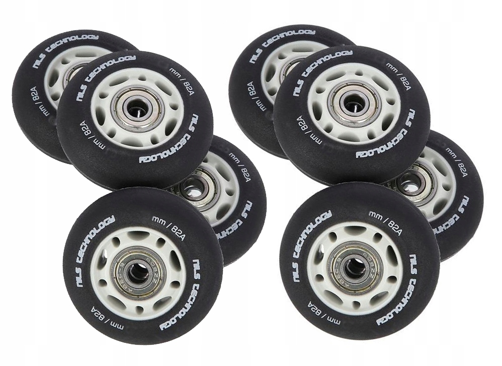 2x Sada Koleček Nils 84 Abec 9 Černá Matná