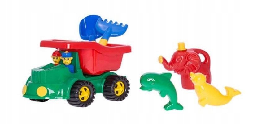 SAMOCHÓD JEEP Z DODATKAMI DO PIASKU I KONEWKĄ