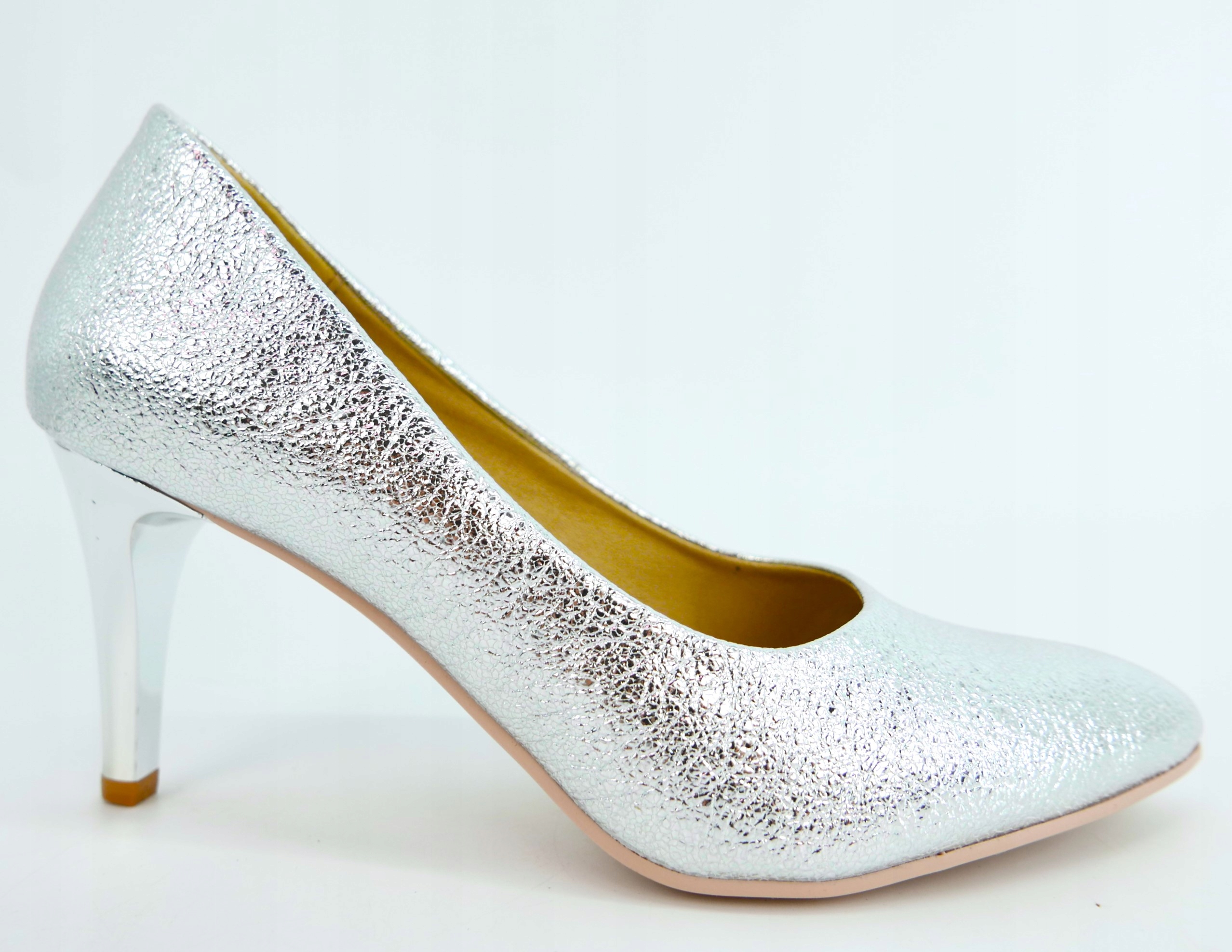 SKORPIO POLSKIE CZÓŁENKA SZPILKI SREBRNE R36