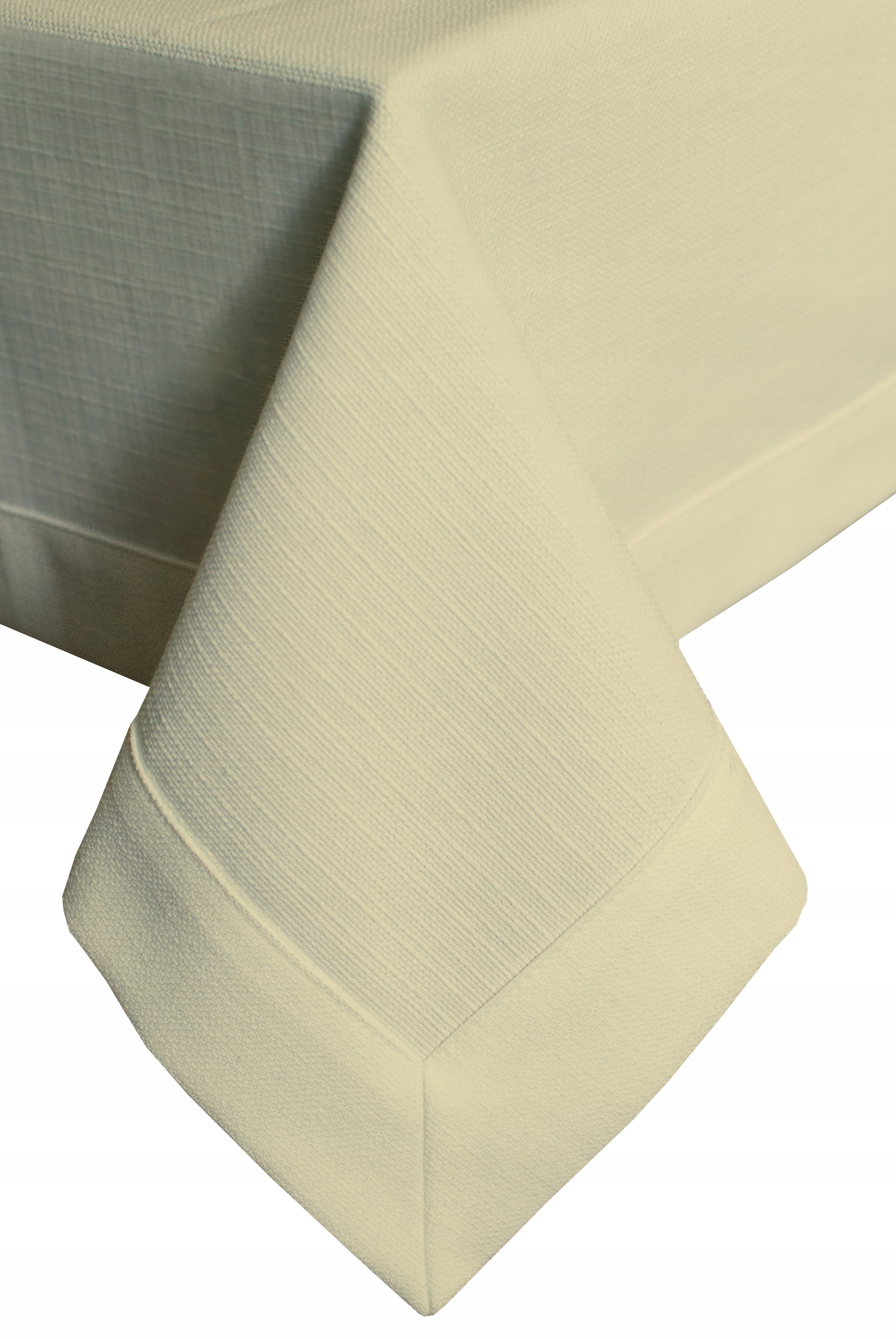 Beżowy obrus plamoodporny z mankietem Lux 100X440