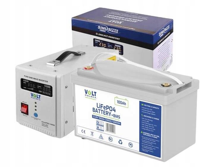 АВАРІЙНЕ ДБЖ SinusPro 1000 Вт + АКУМУЛЯТОР LIFEPO4 100 Аг