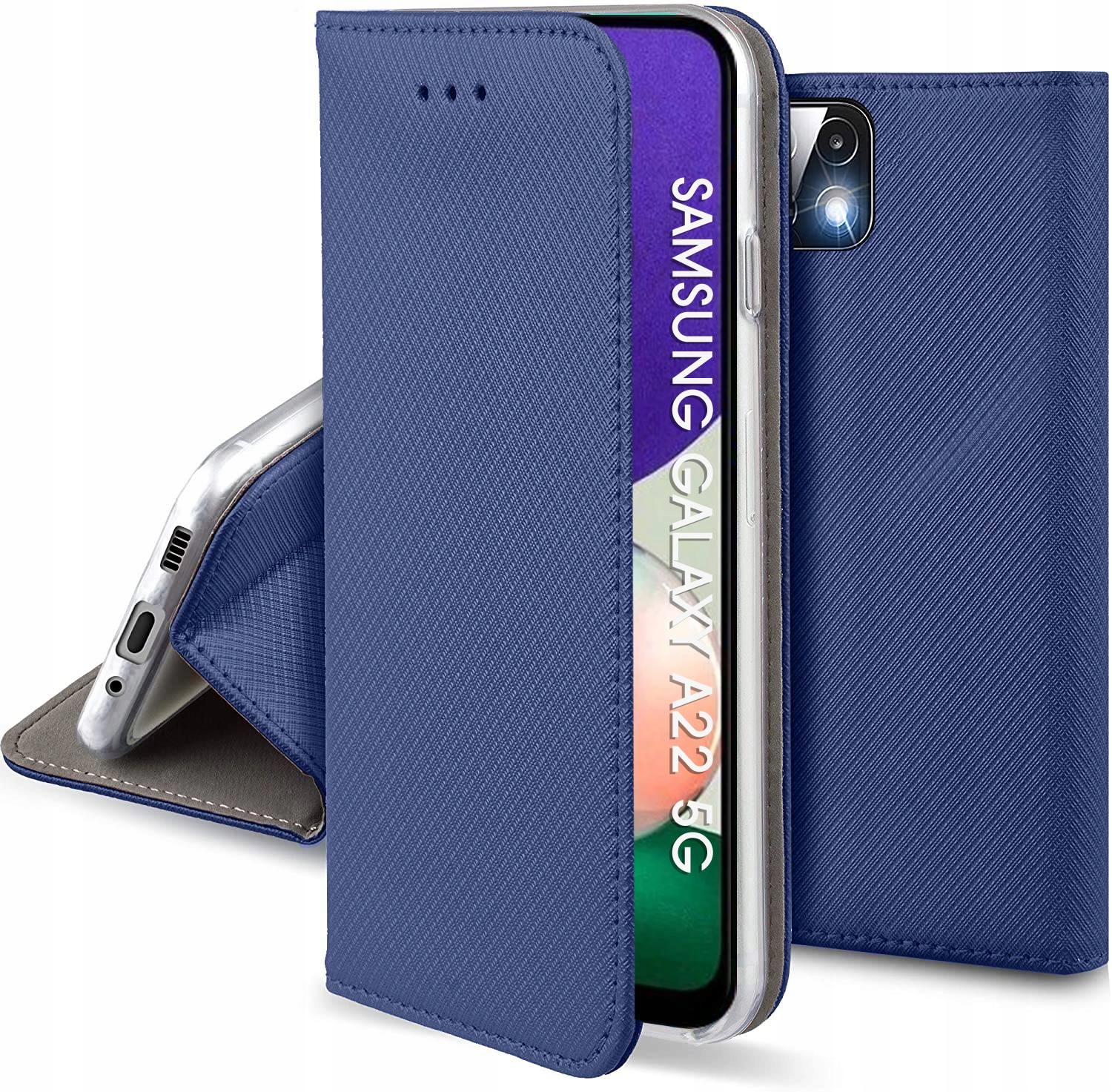 

Etui do Galaxy A22 5G Smart Magnet Case Szkło